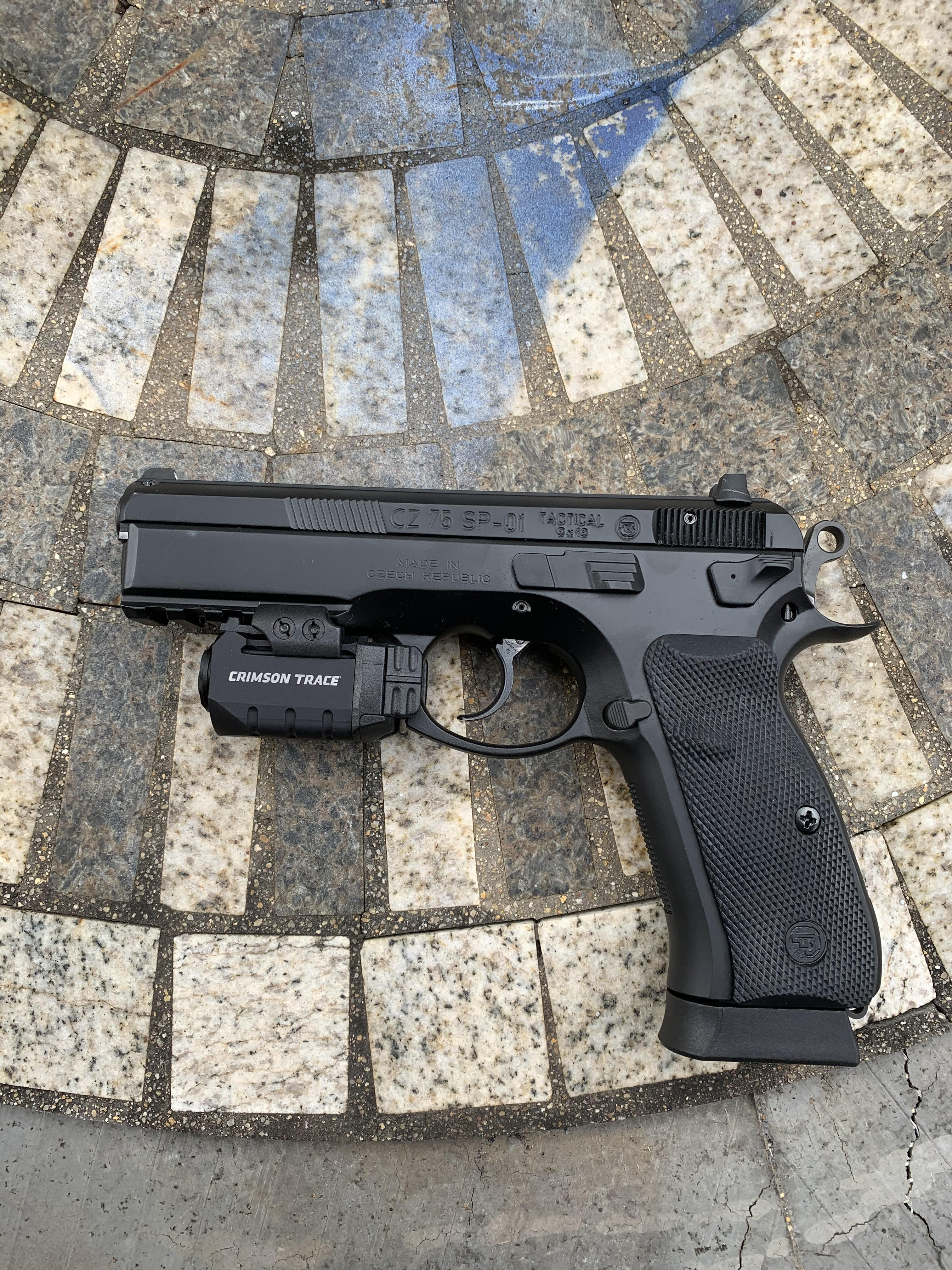 Holster Help Custom OWB Holser for CZ 75 SP01 w/ CMR 205 Light/Laser r/CZFirearms