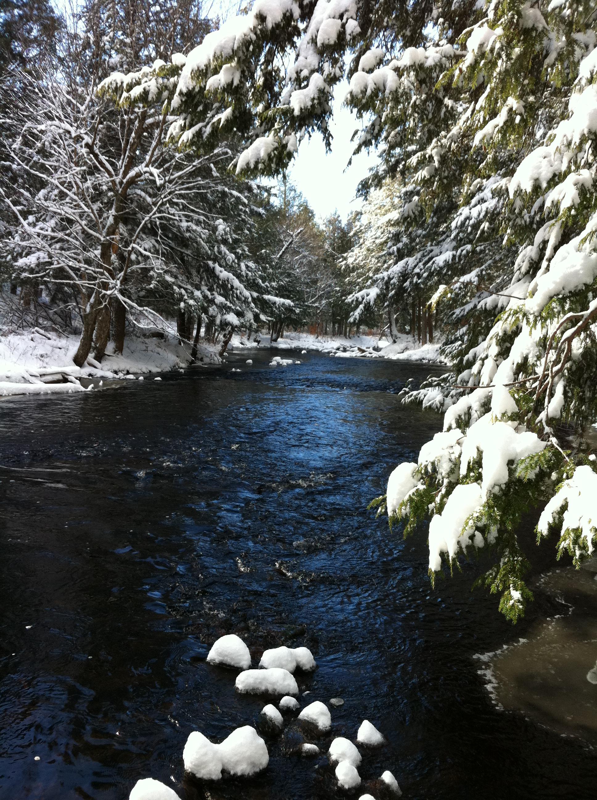 A Cold Adirondacks River, Claire, NY. [OC] [1936x2592] EarthPorn