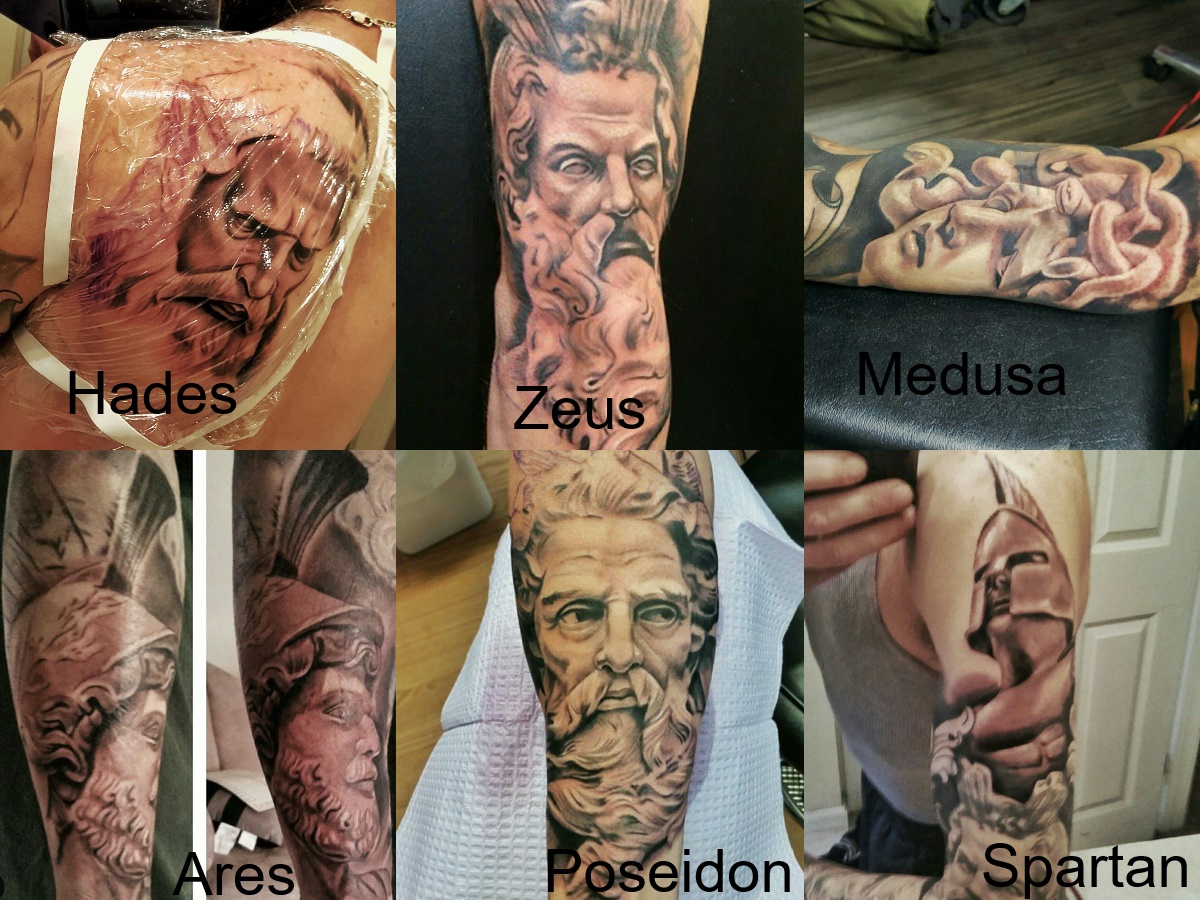 Greek Pantheon Sleeve Wip Done By Mikeyffresh At Powerline Tattoo In Cranston, Ri – Tattoo Lover Family 900_x_1200_jpg