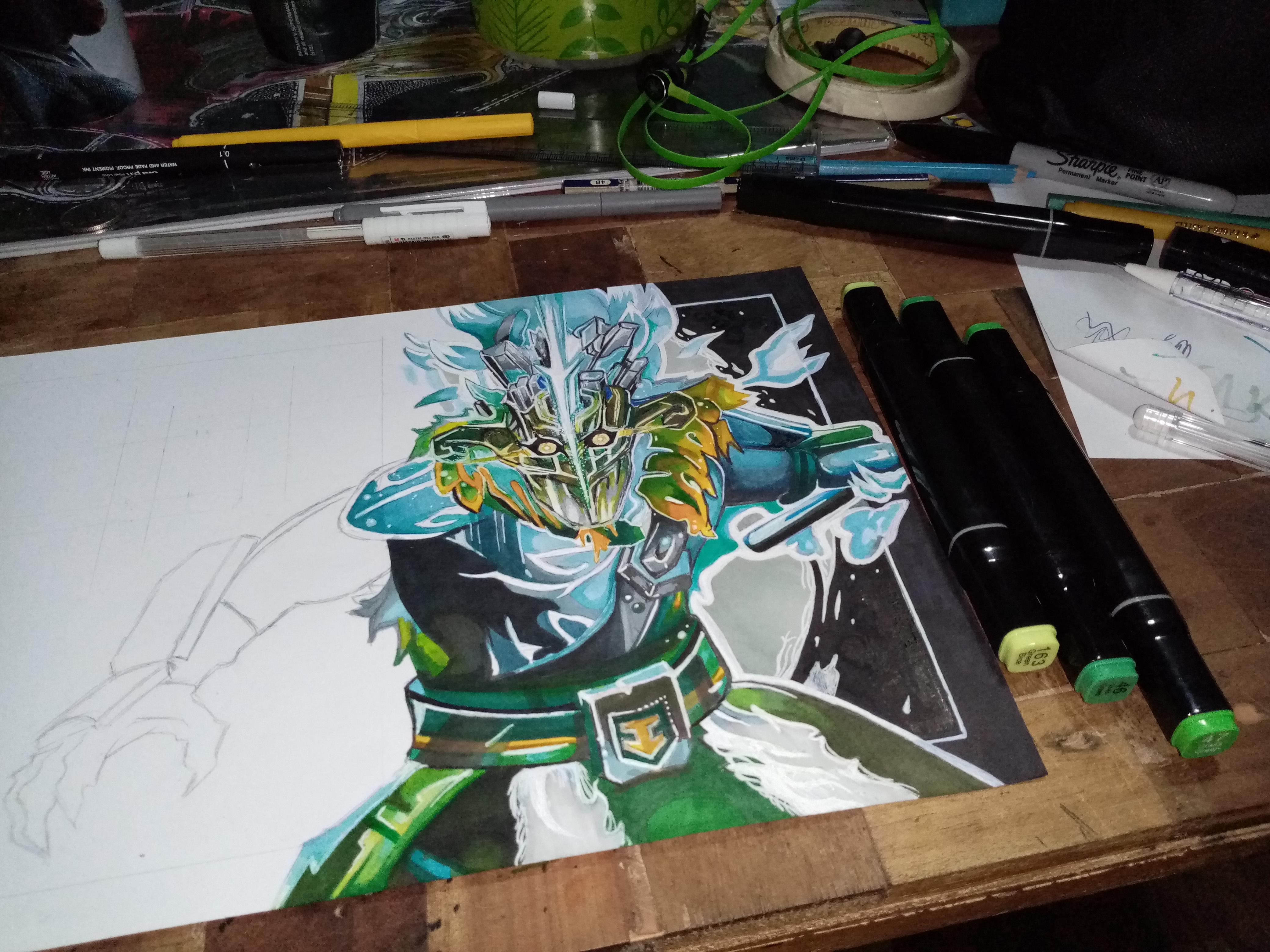 Juggernaut's Arcana WIP Using TouchCool Markers. Any thoughts Artist