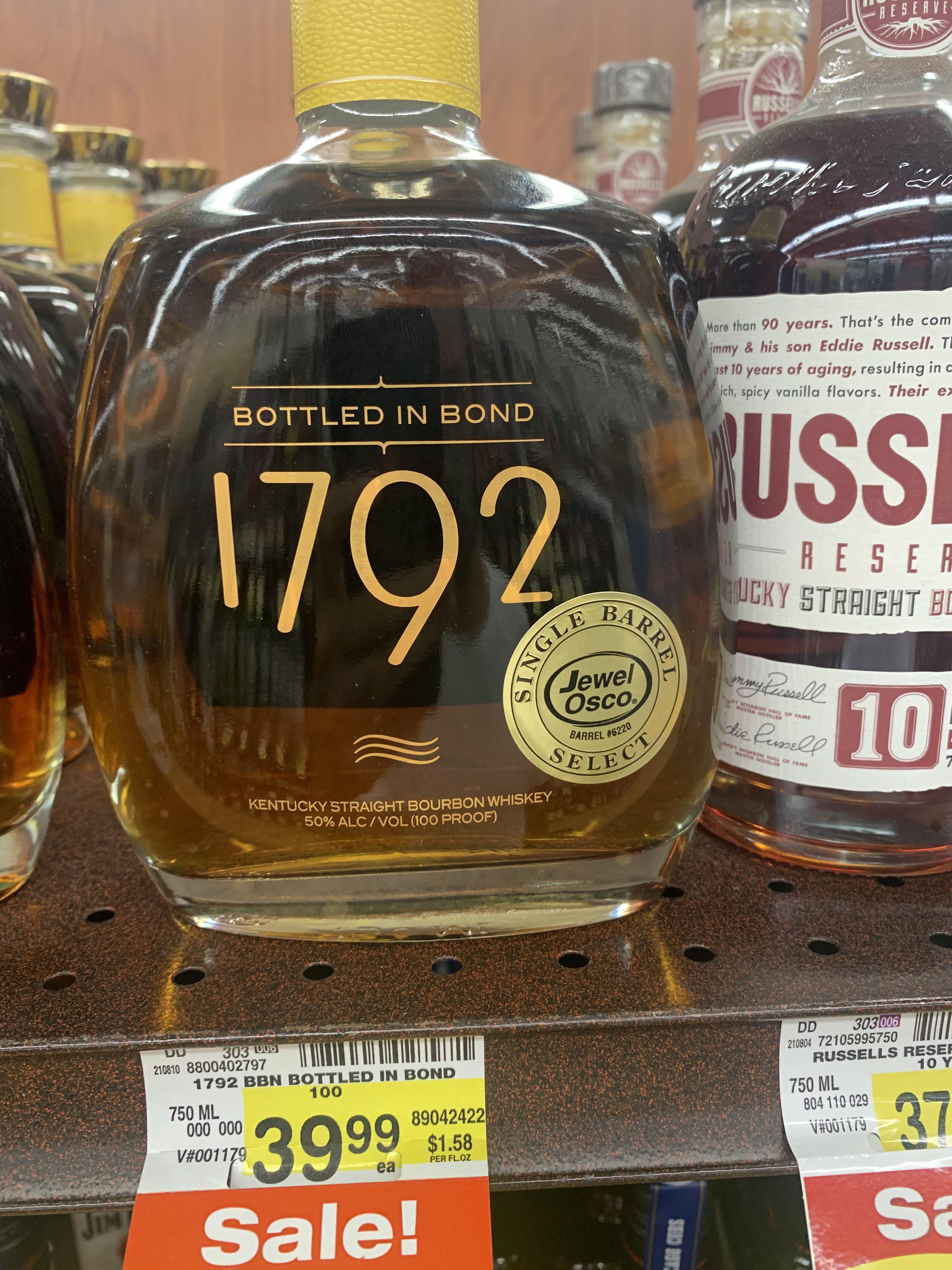 Jewel Lakeview has 1972 BIB Single Barrel Store Picks r/whiskago