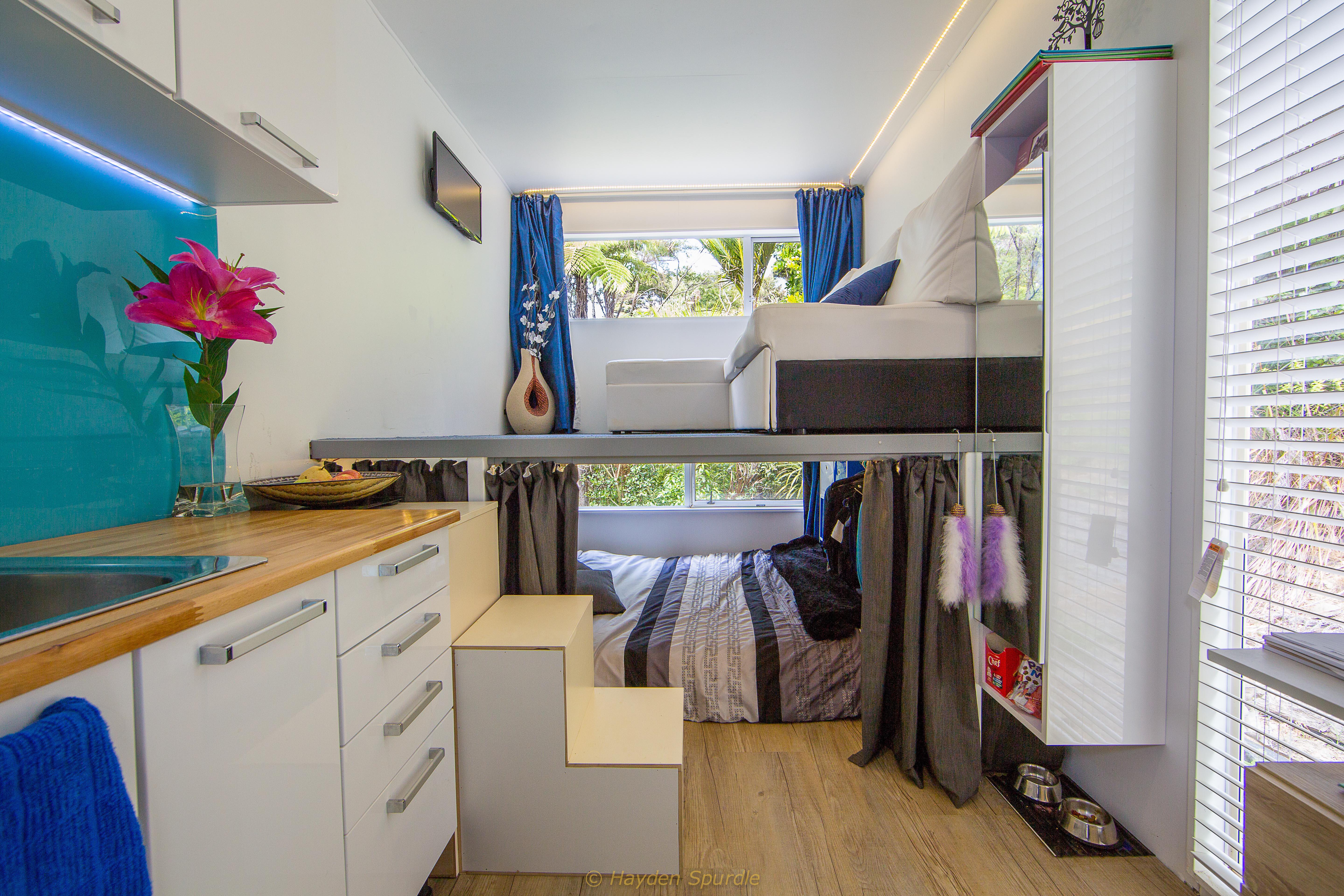 100 sq ft House OffGrid Shipping Container, Auckland, New Zealand