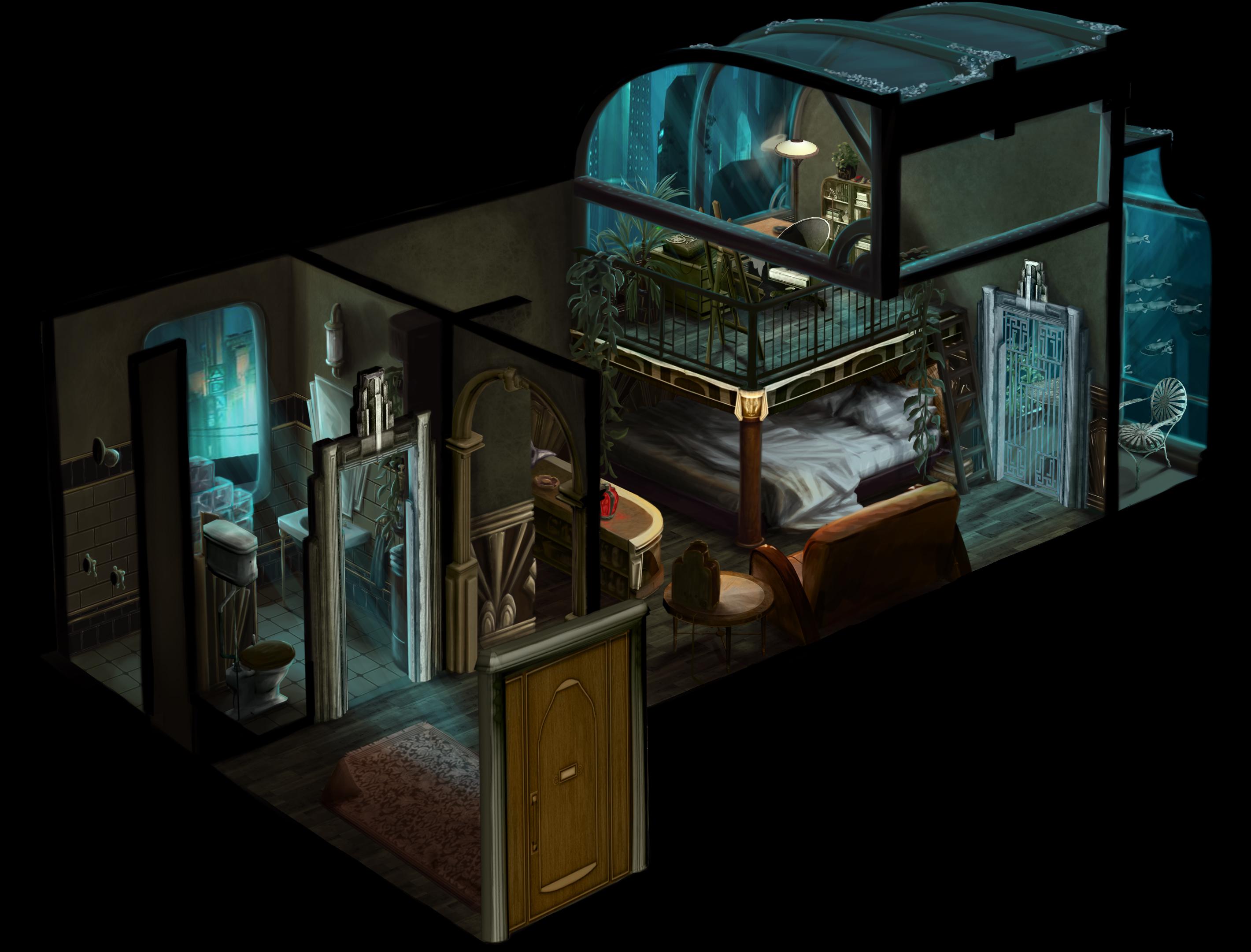 Concept of what I apartment could look like if it was located in