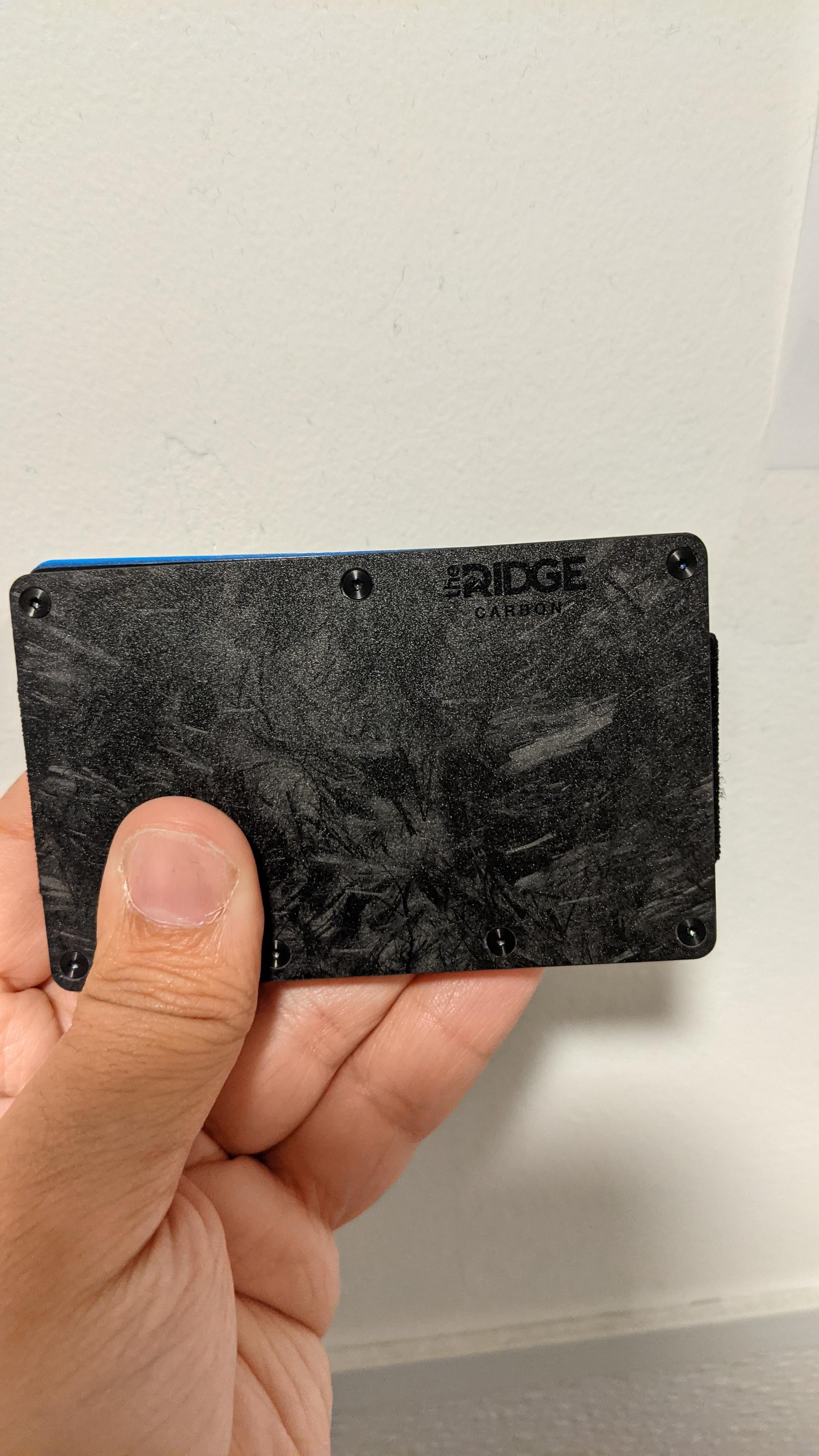I just got a carbon fiber wallet from the ridge and it my first