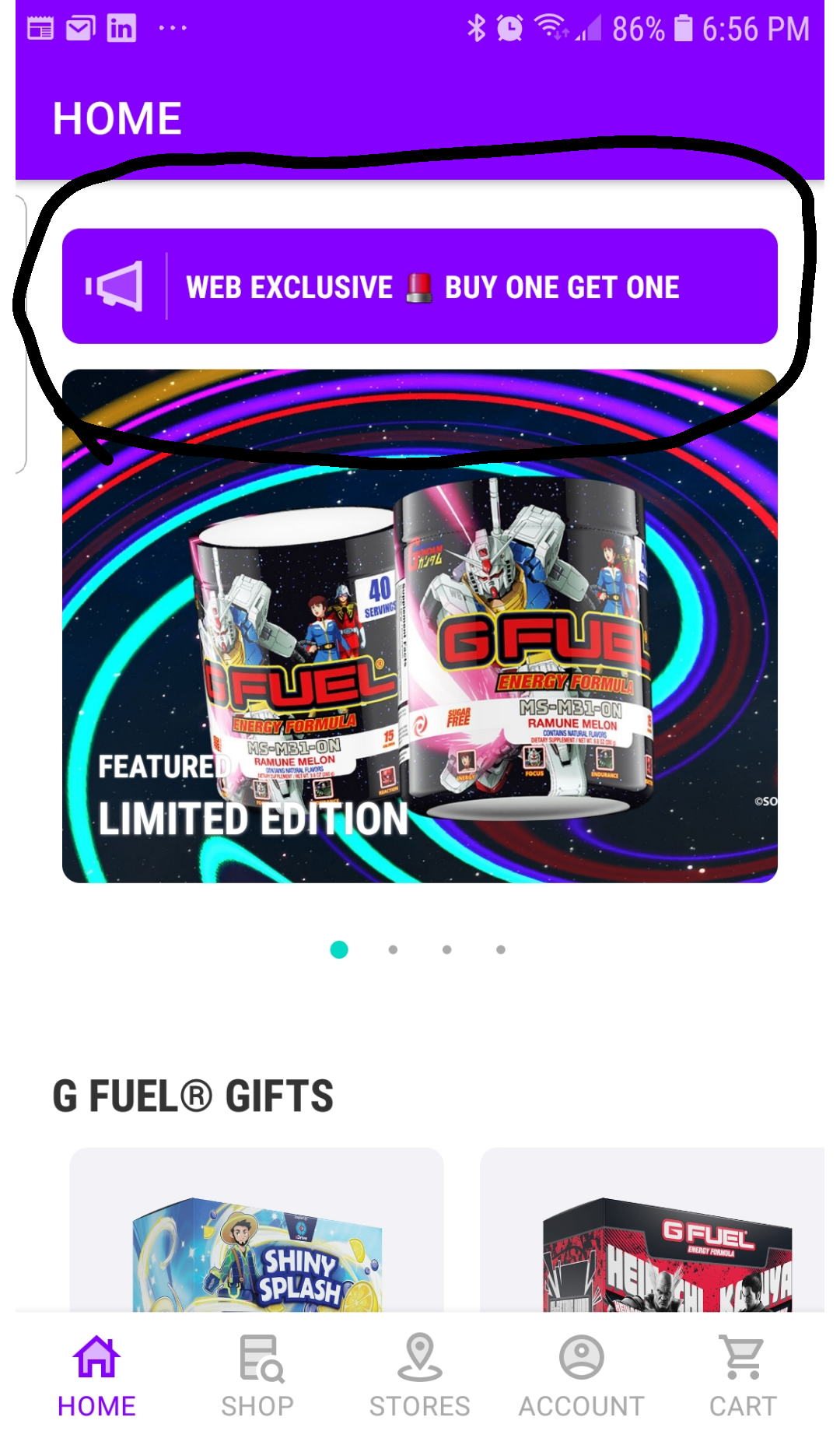 BOGO? The button does nothing on the app... r/GFUEL