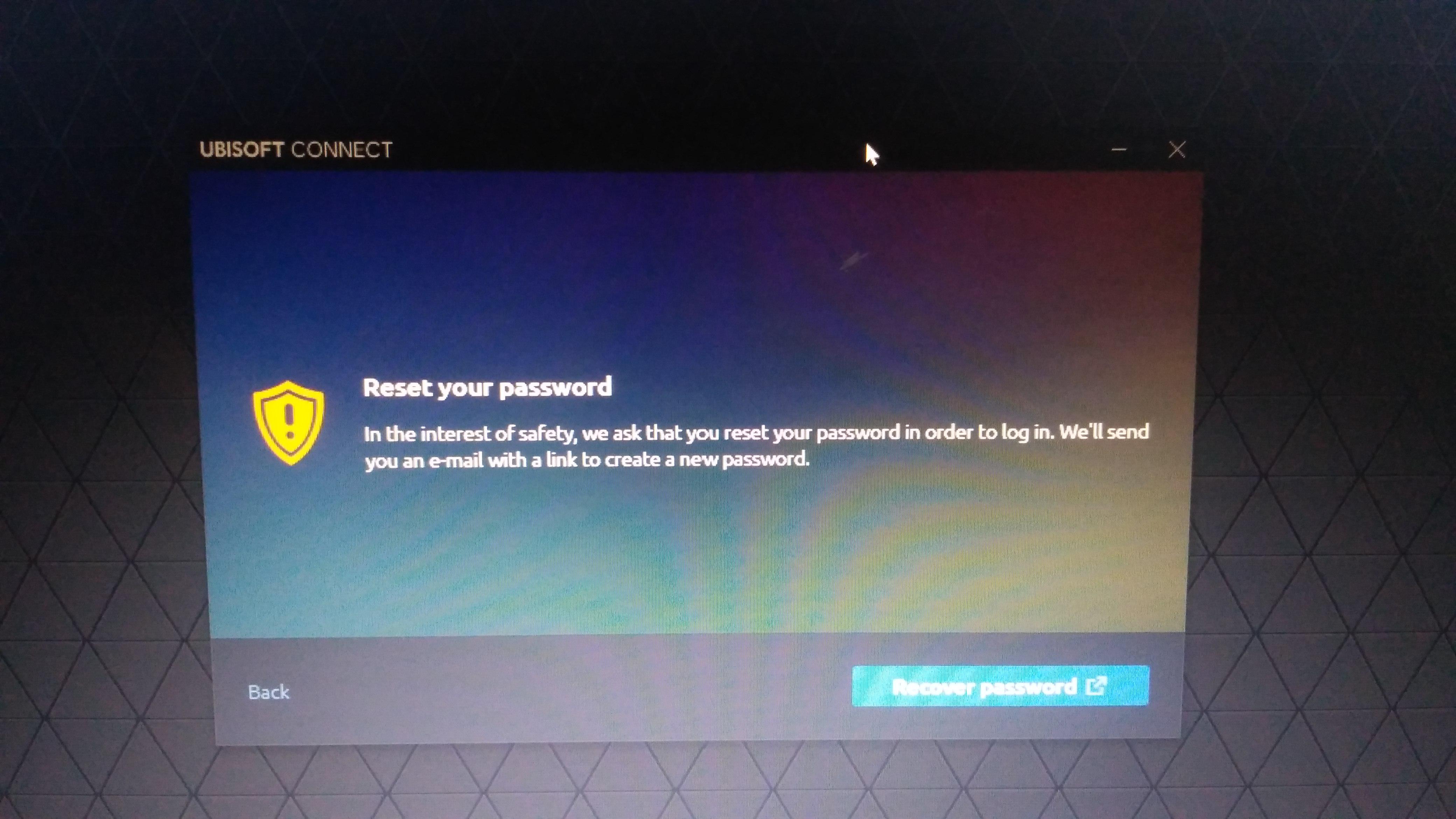 Ubisoft Connect forcing me to change my password! I am trying to play