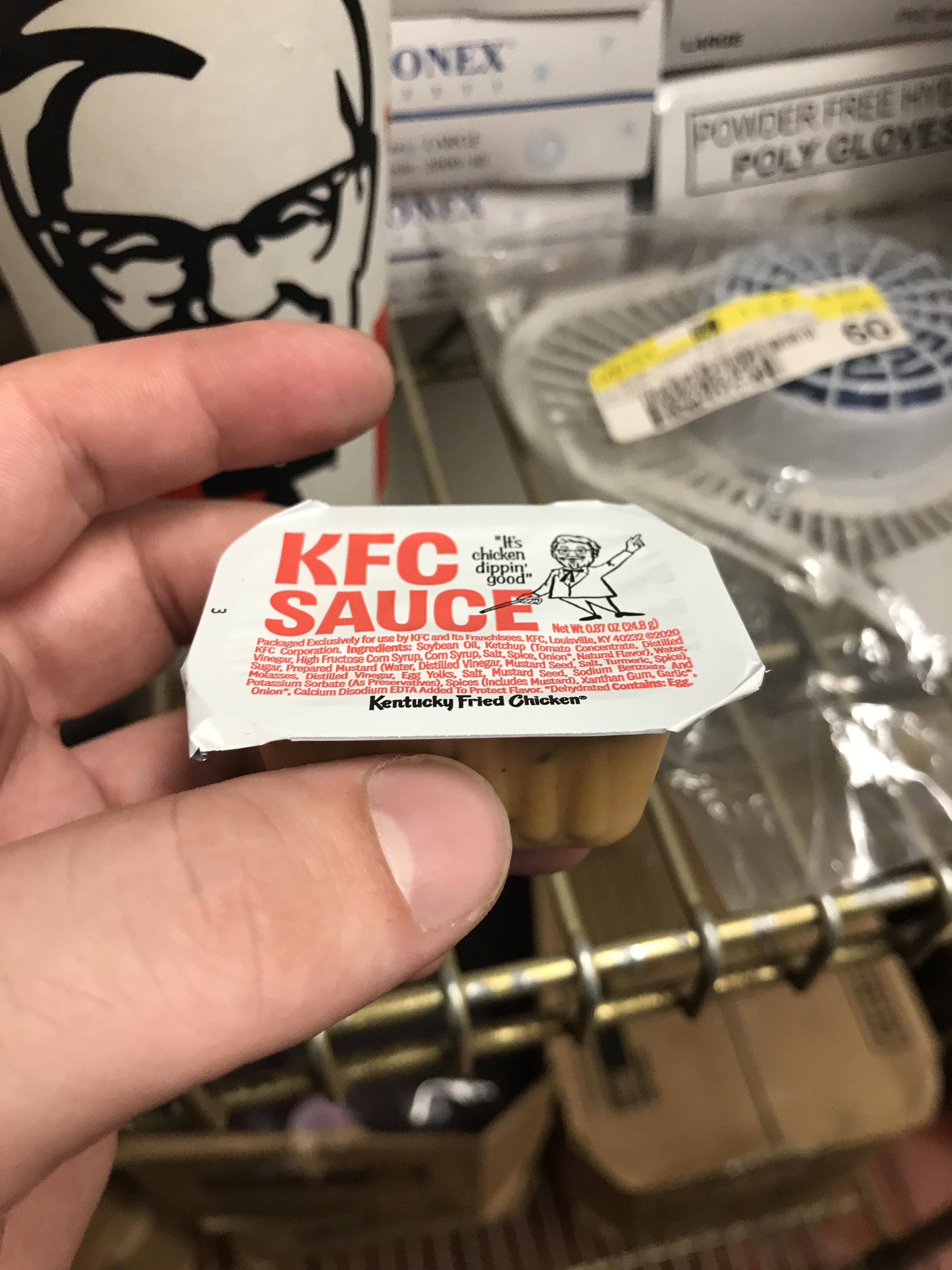 New KFC sauce finally in stock. It’s pretty good! FLG sauce was better