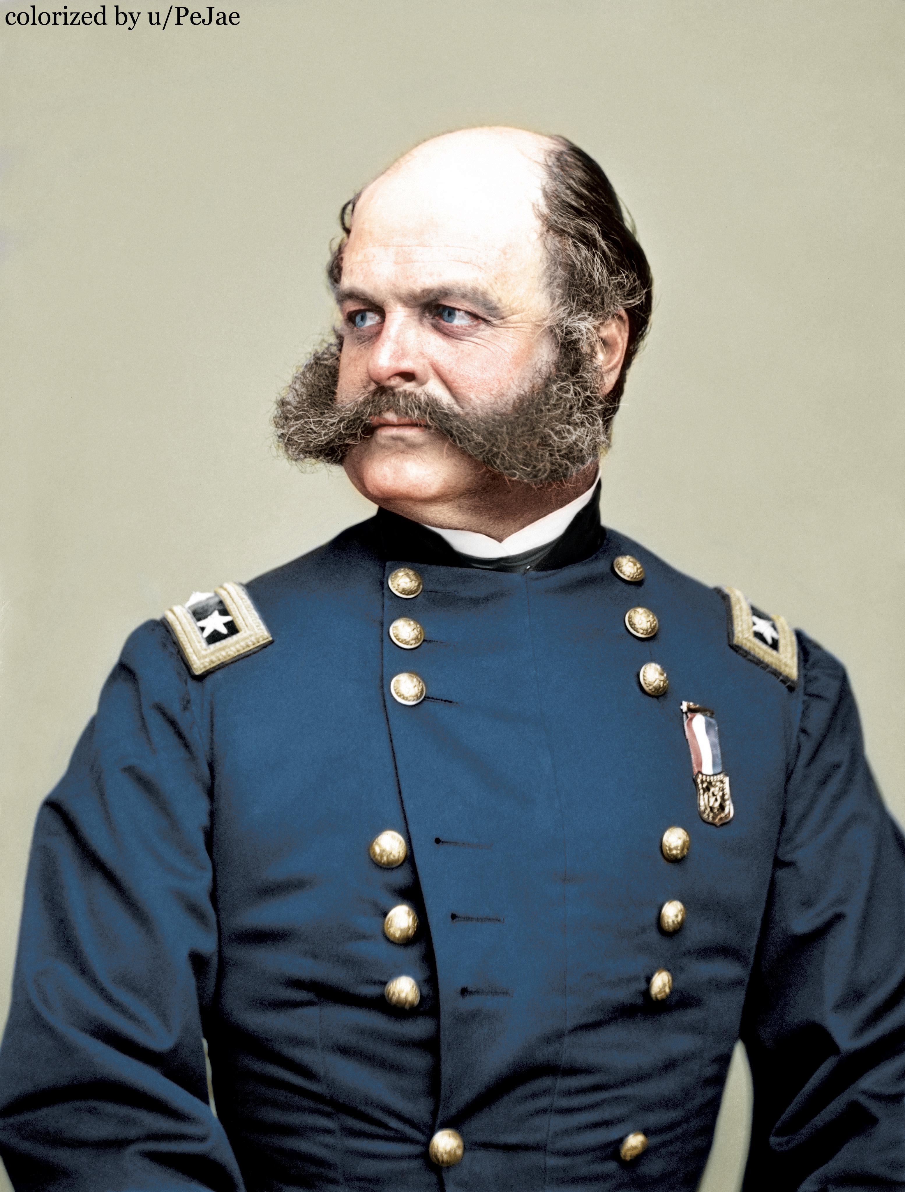 Civil war general Ambrose burnside, popularized the facial hair