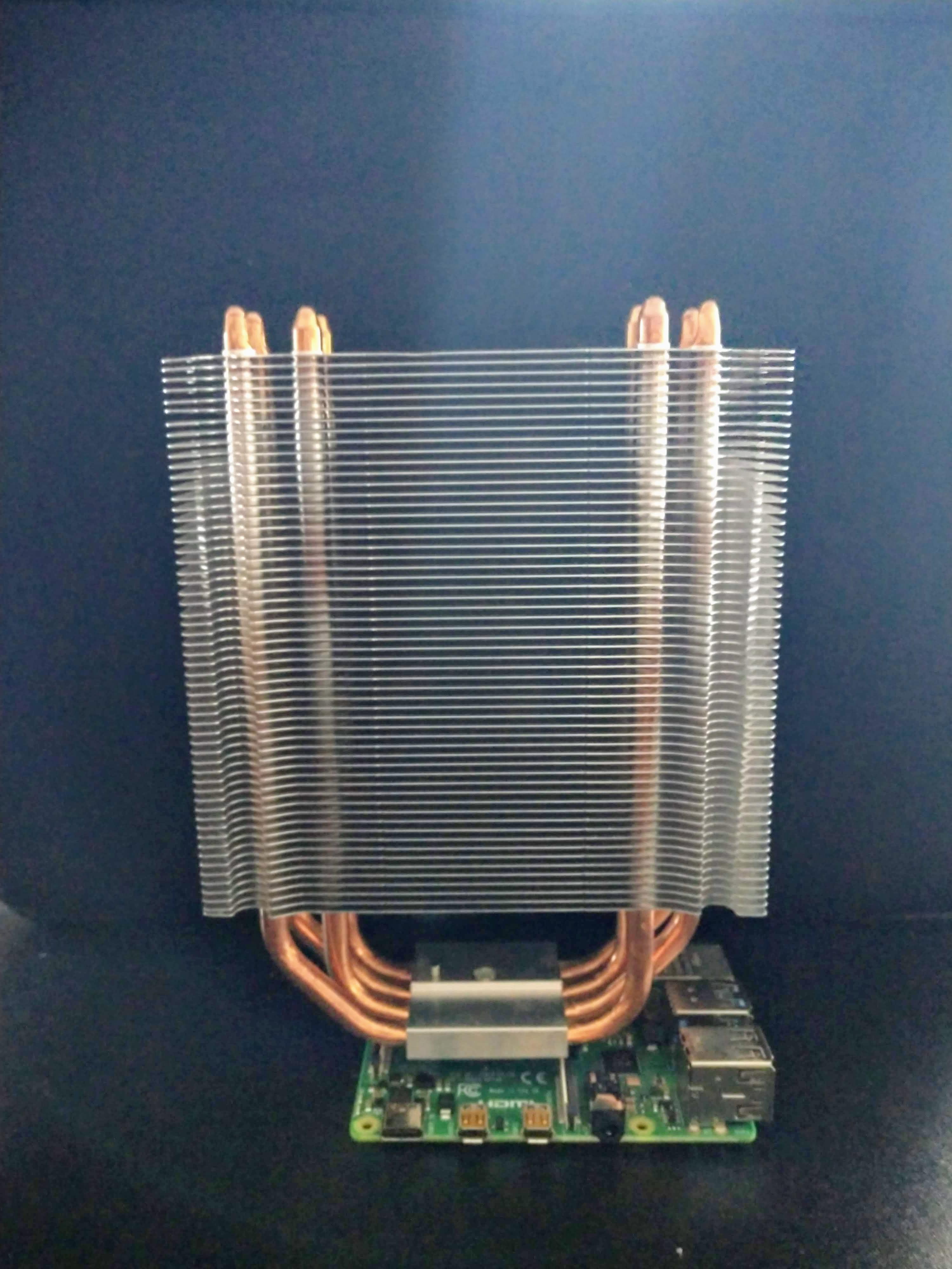 Oversized Raspberry Pi 4 Heatsink Extreme Edition Desktop CPU Cooler Master Hyper 212 Plus r