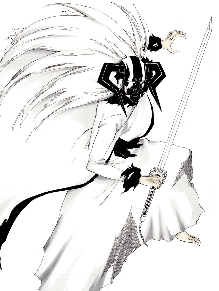 [Fan Art] White Tensa Zangetsu's Complete Hollowification by ken1ro_u