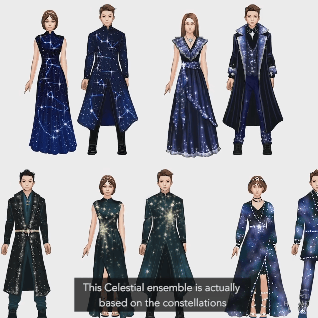Celestial Ball outfit concept art (unused) HPHogwartsMystery