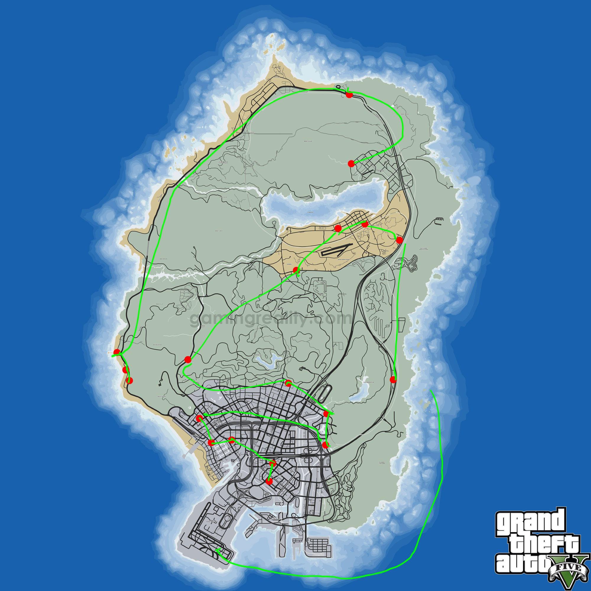 I planned a trip all around the map with gas stations as resting points