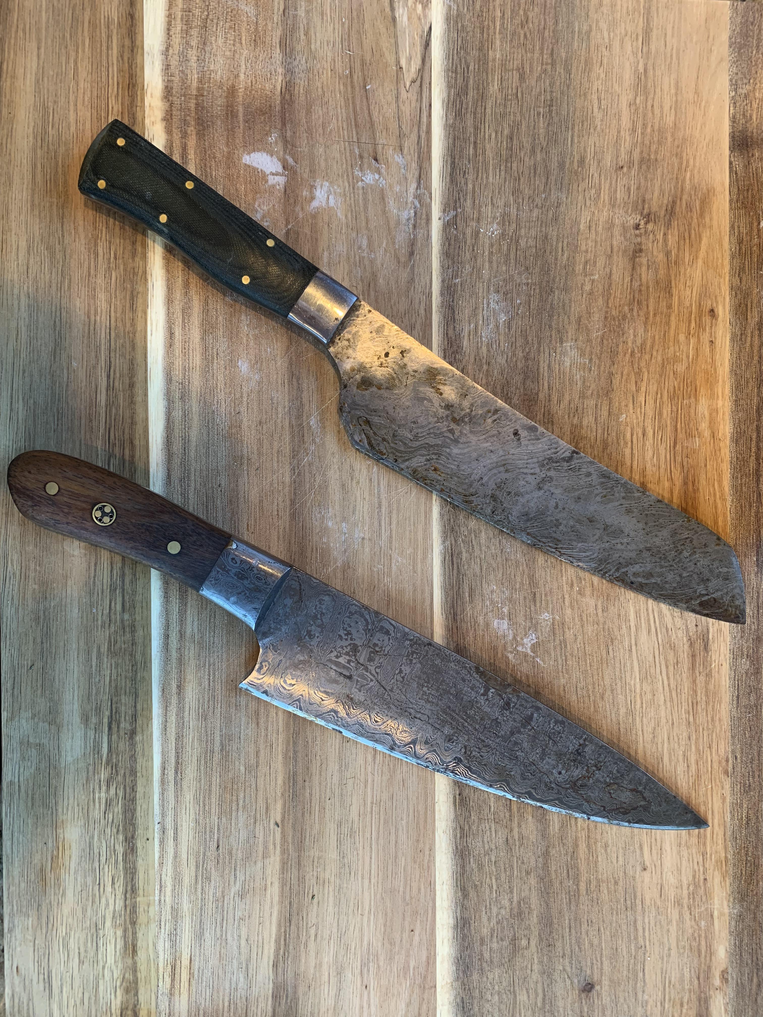 I just inherited these knives. I know enough to say these are Damascus