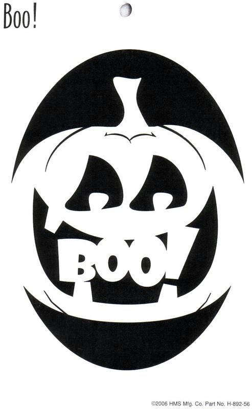 Boo (Pumpkin Stencil - Pumpkin Pattern - Pumpkin Template - Jack-o