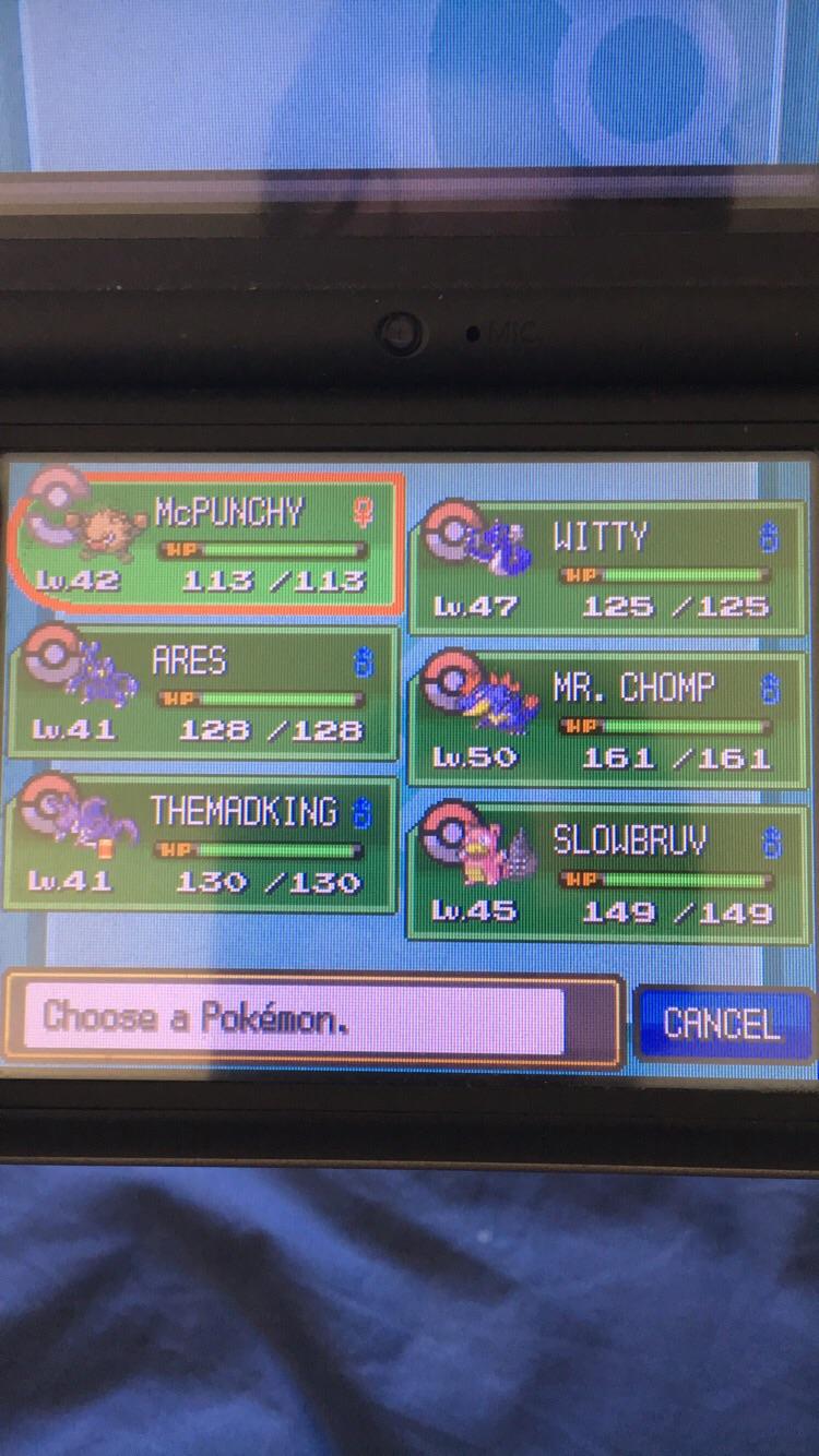 About to jump into the Johto E4 after a little more