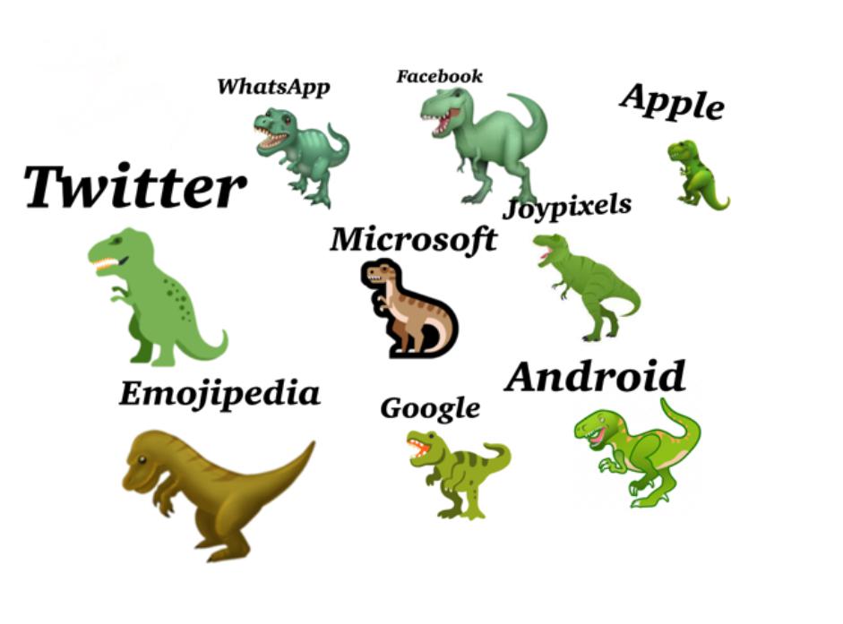 Dinosaur emojis from different apps/websites r/Dinosaurs
