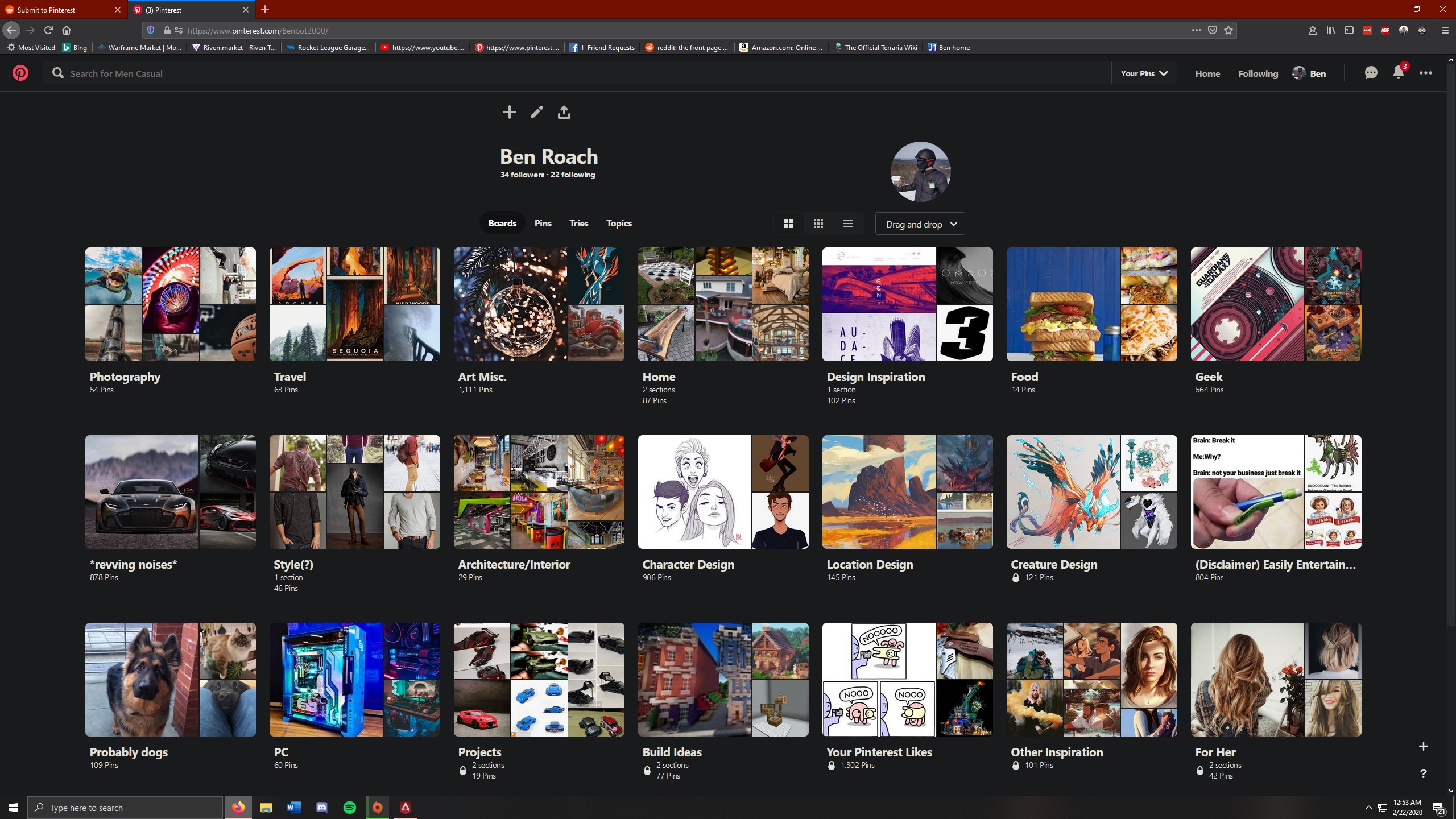 Pinterest could REALLY benefit from a builtin Dark Mode feature r