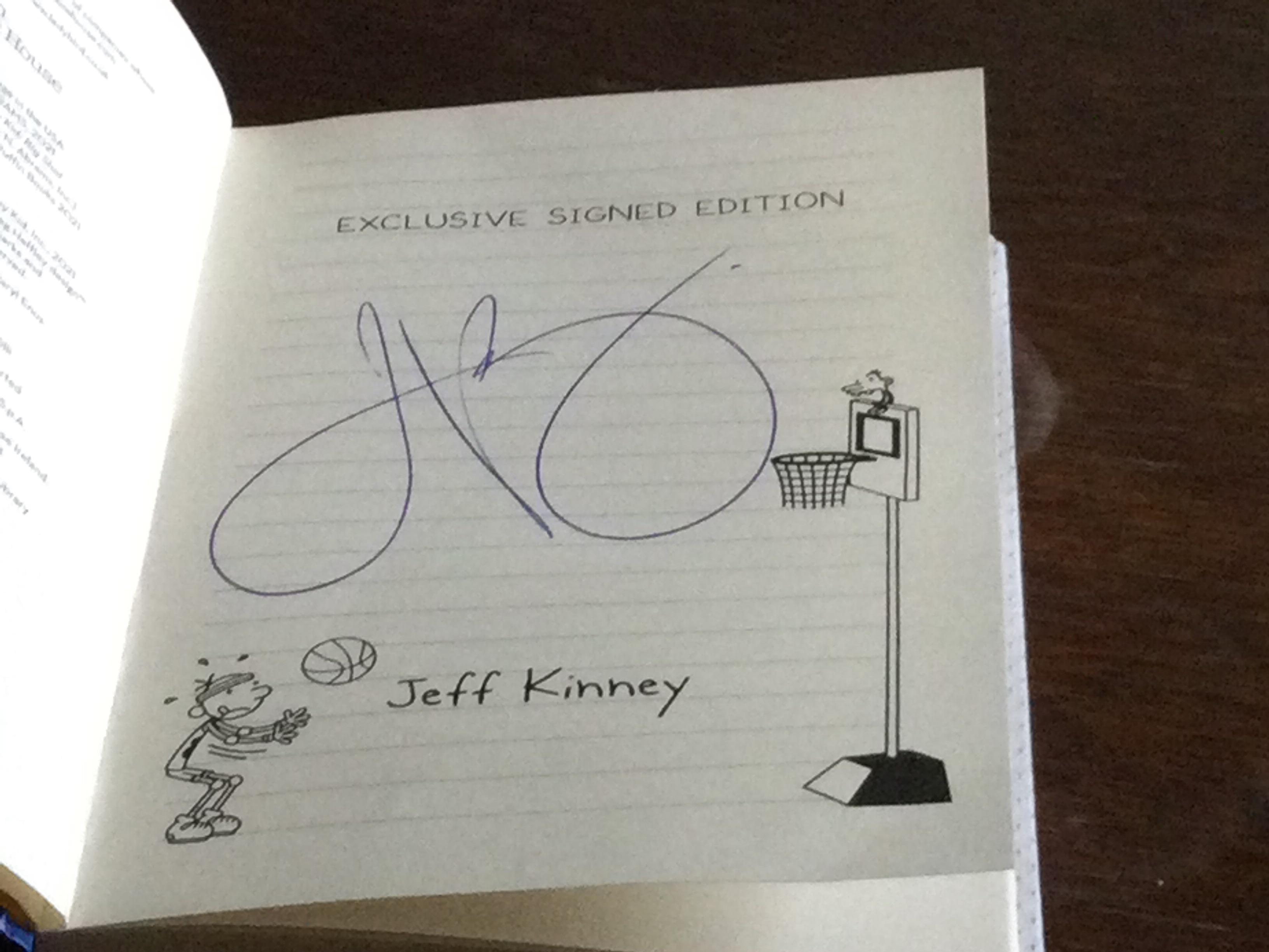 Thanks for the autograph Jeff Kinney. r/LodedDiper