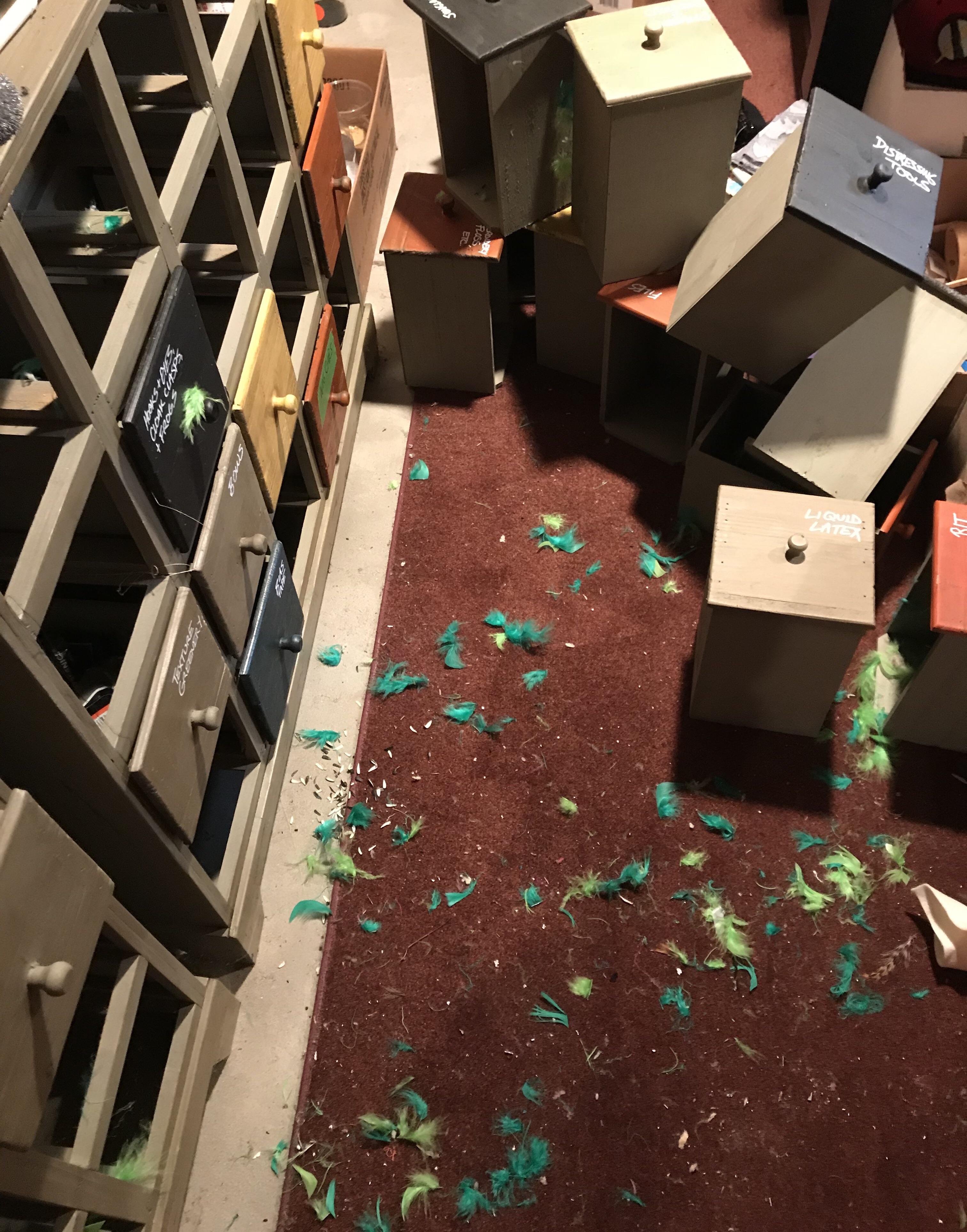 PSA If mice get into your craft room, they will NOT build you a ballgown. What substance can I