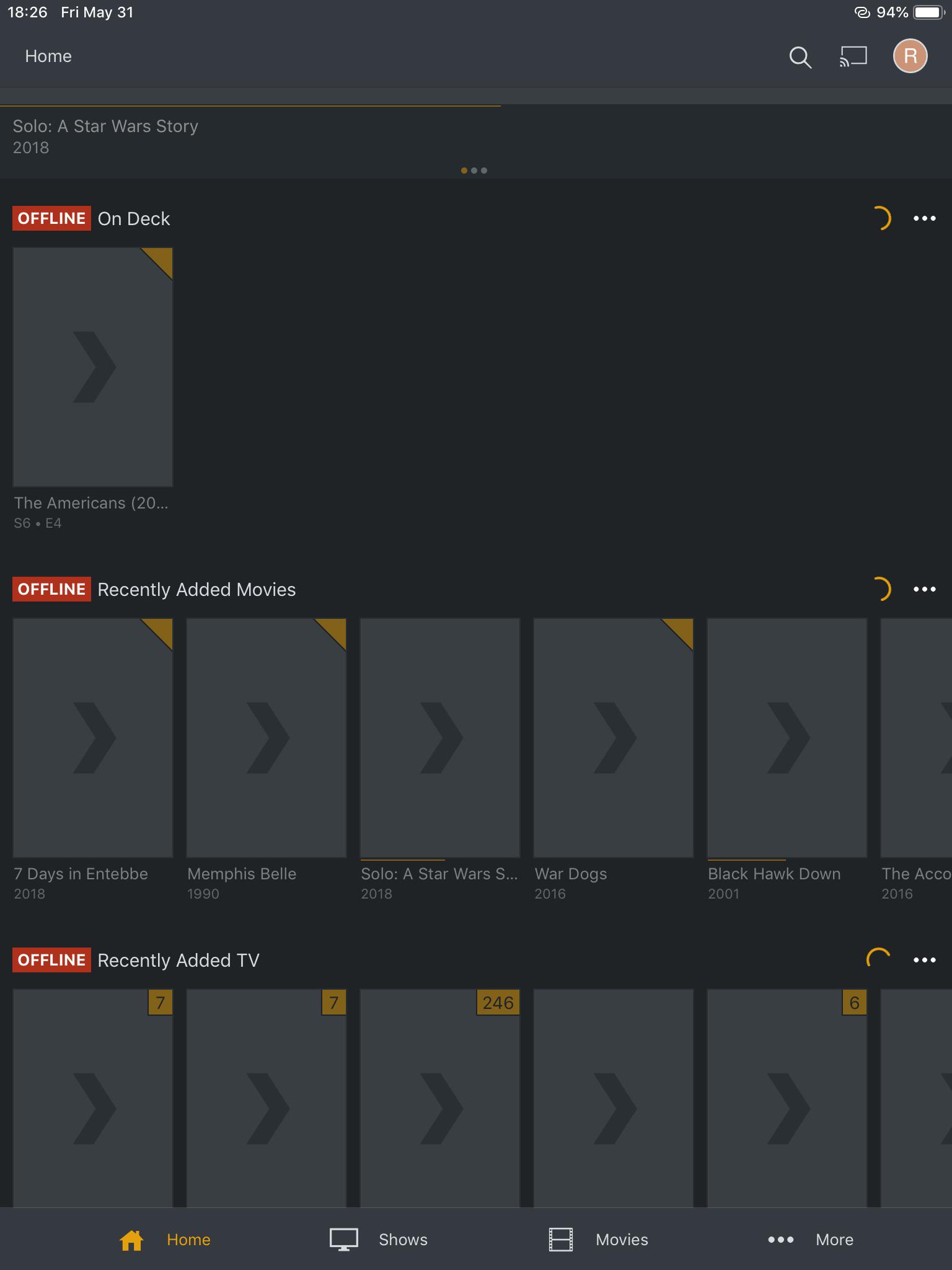Why does home screen do this on my iPad? Movies and shows won’t update