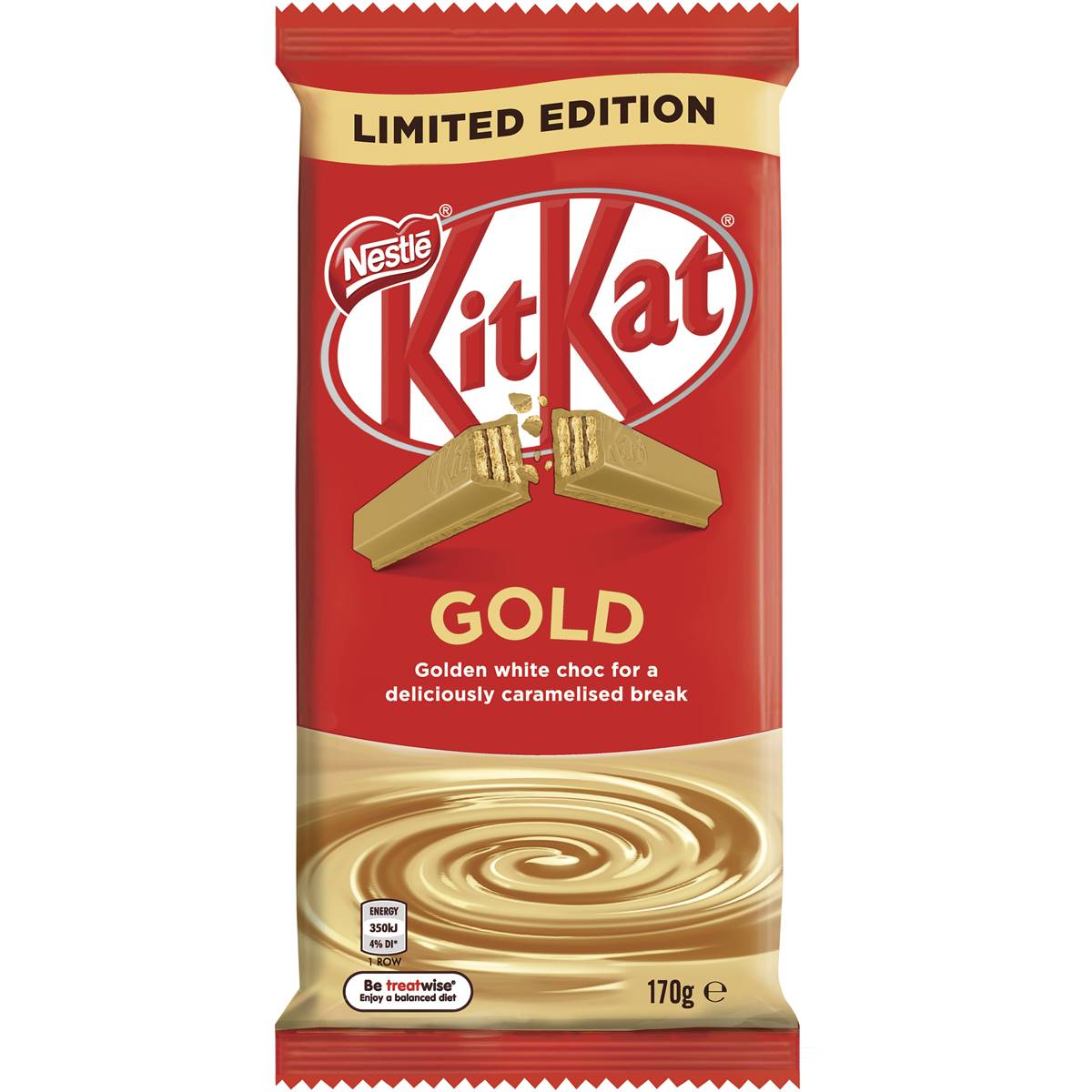 New KitKat Gold in Australia. White chocolate with caramel wafer