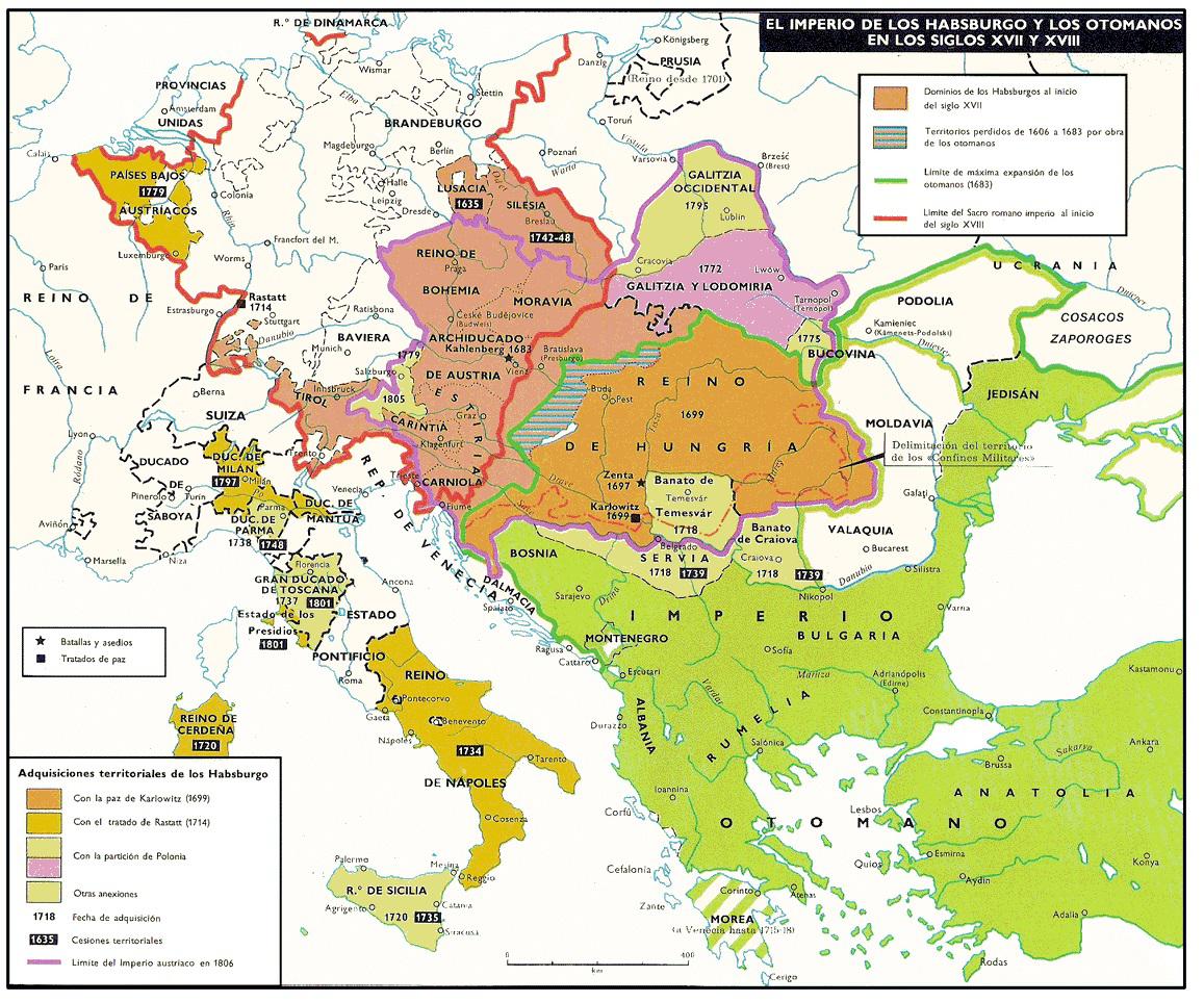 Ottoman and Habsburg Empires during 17th and 18th century r/MapPorn