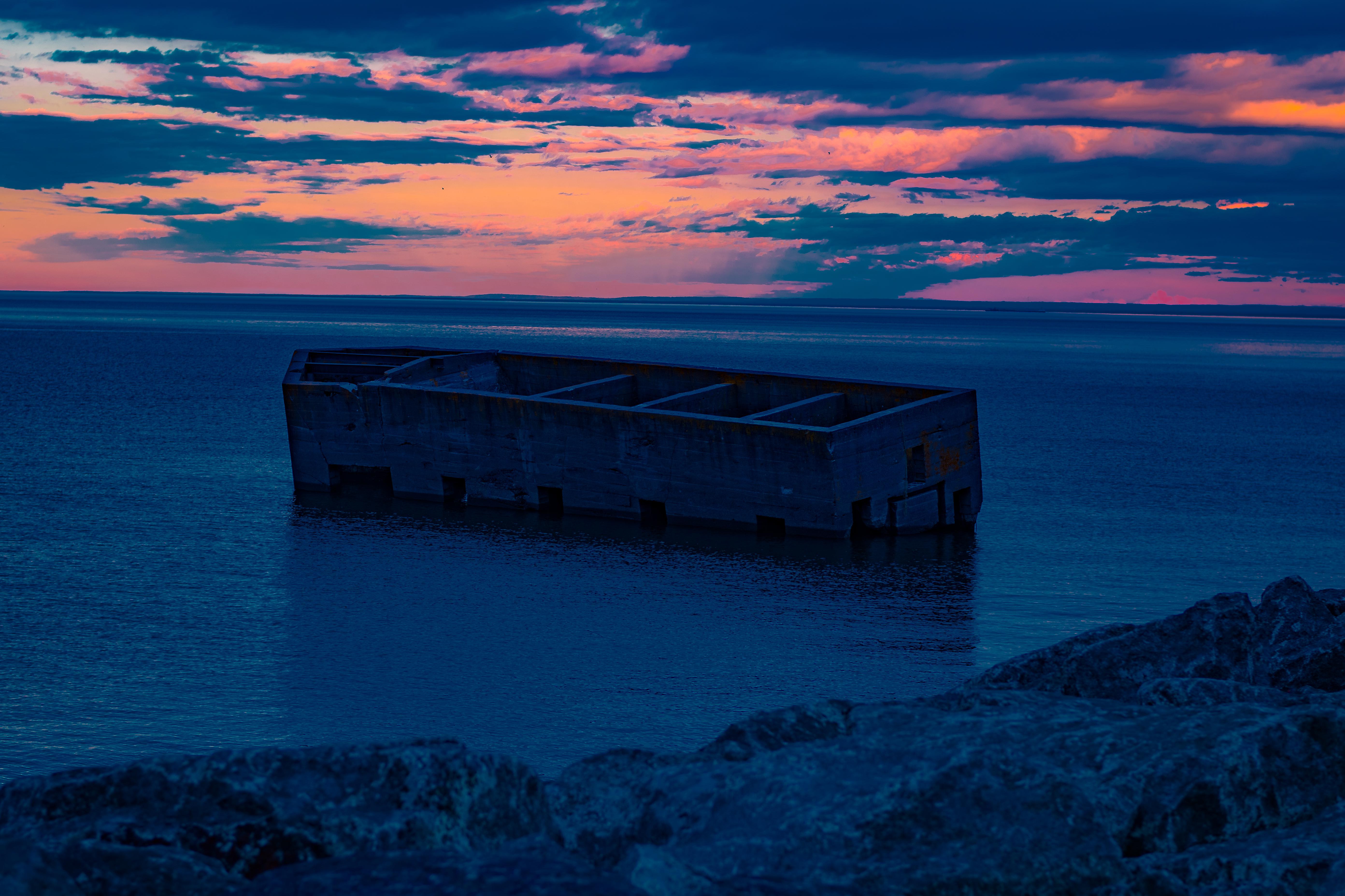 Uncle Harvey's Mausoleum at Sunset minnesota