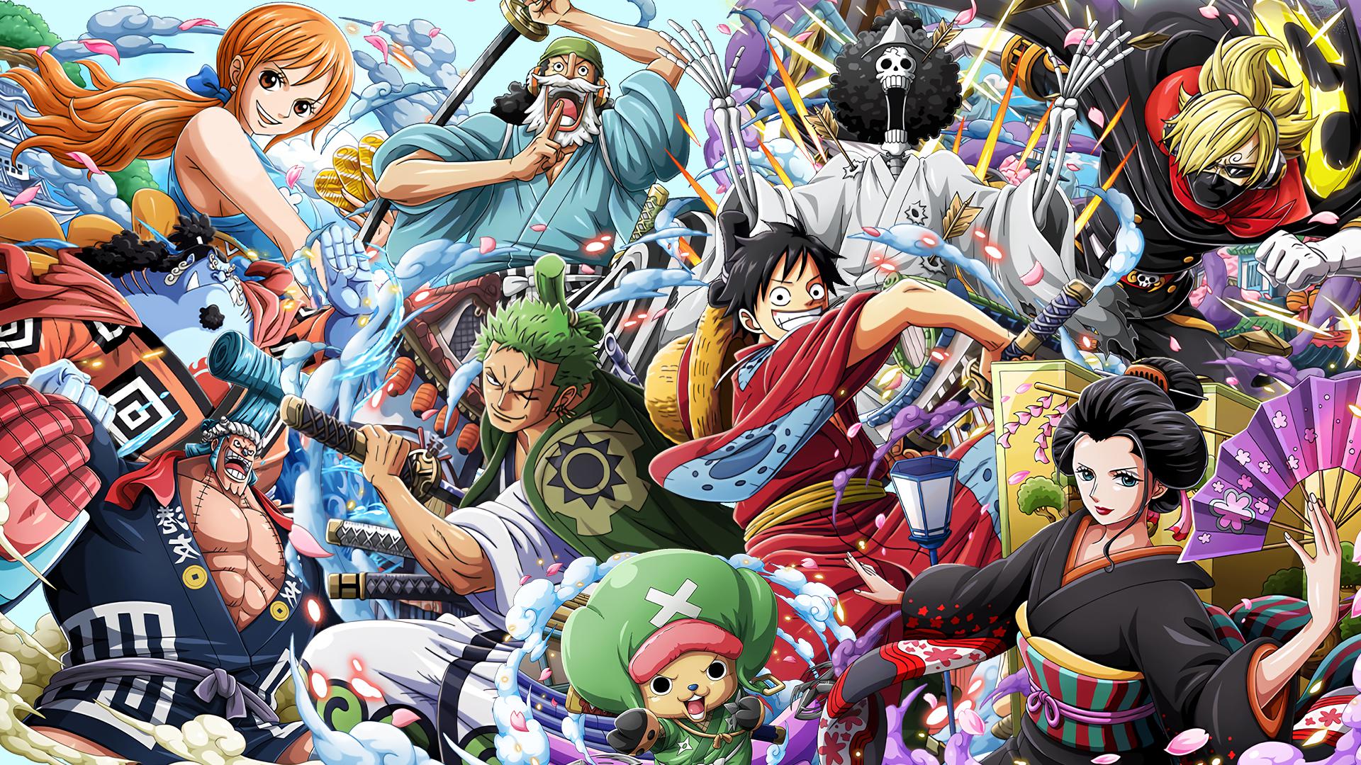 Wano Straw Hats HD Wallpaper with Jimbe (by QuentinGod93 ) r/OnePiece