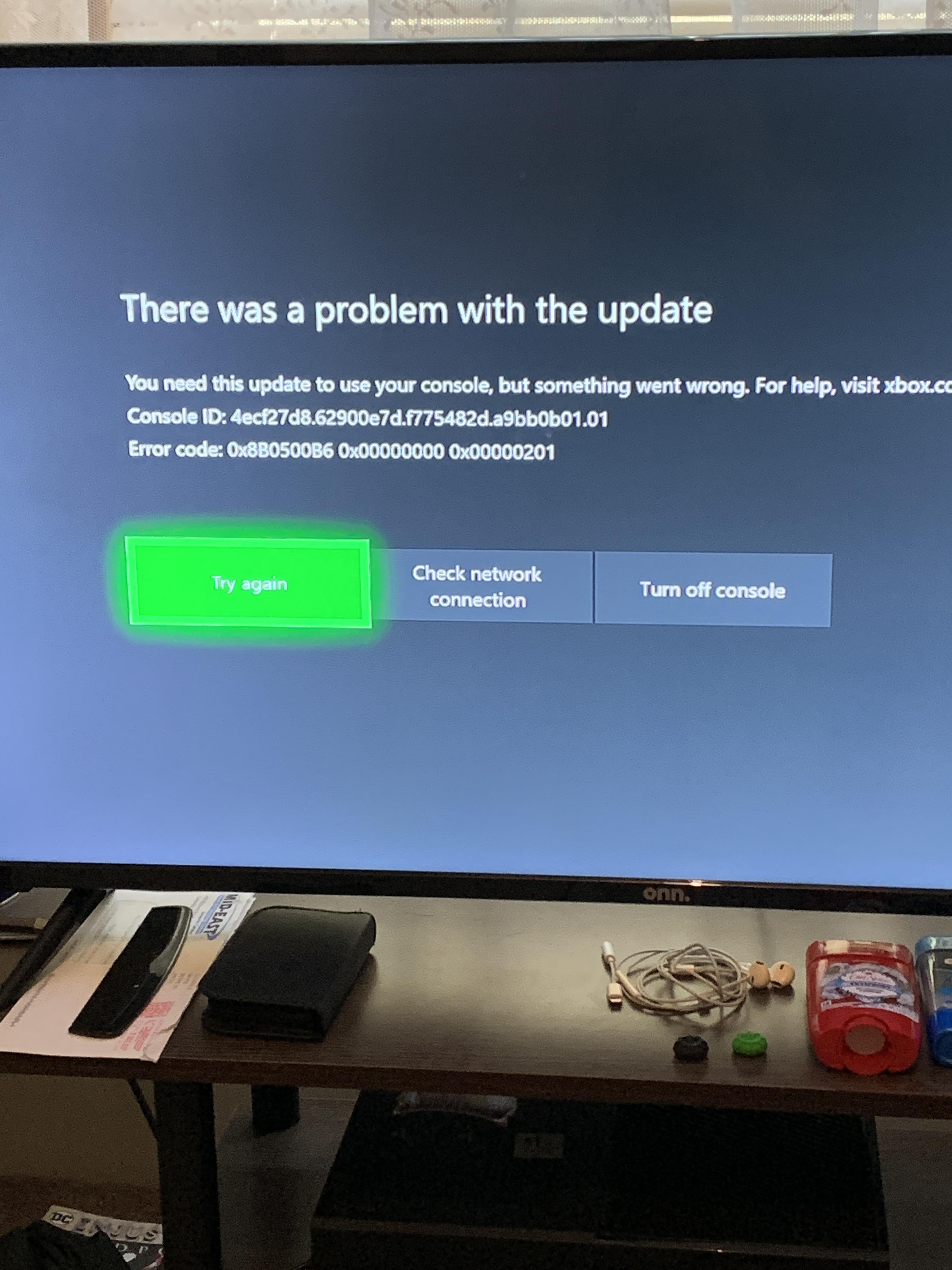Help me please I cannot update my Xbox after a factory reset because I