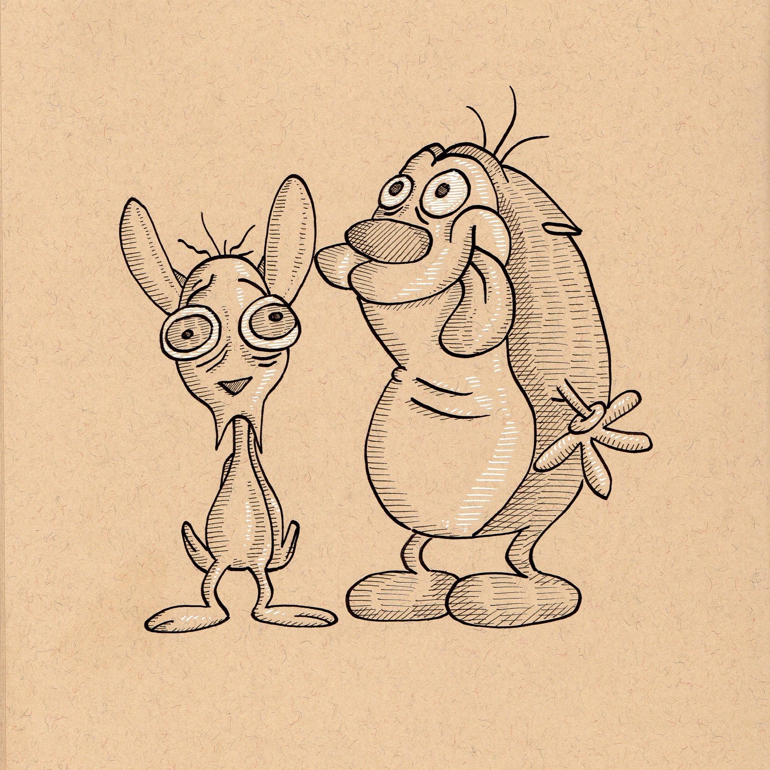 Ren & Stimpy Ink Drawing Fan Art r/renandstimpy