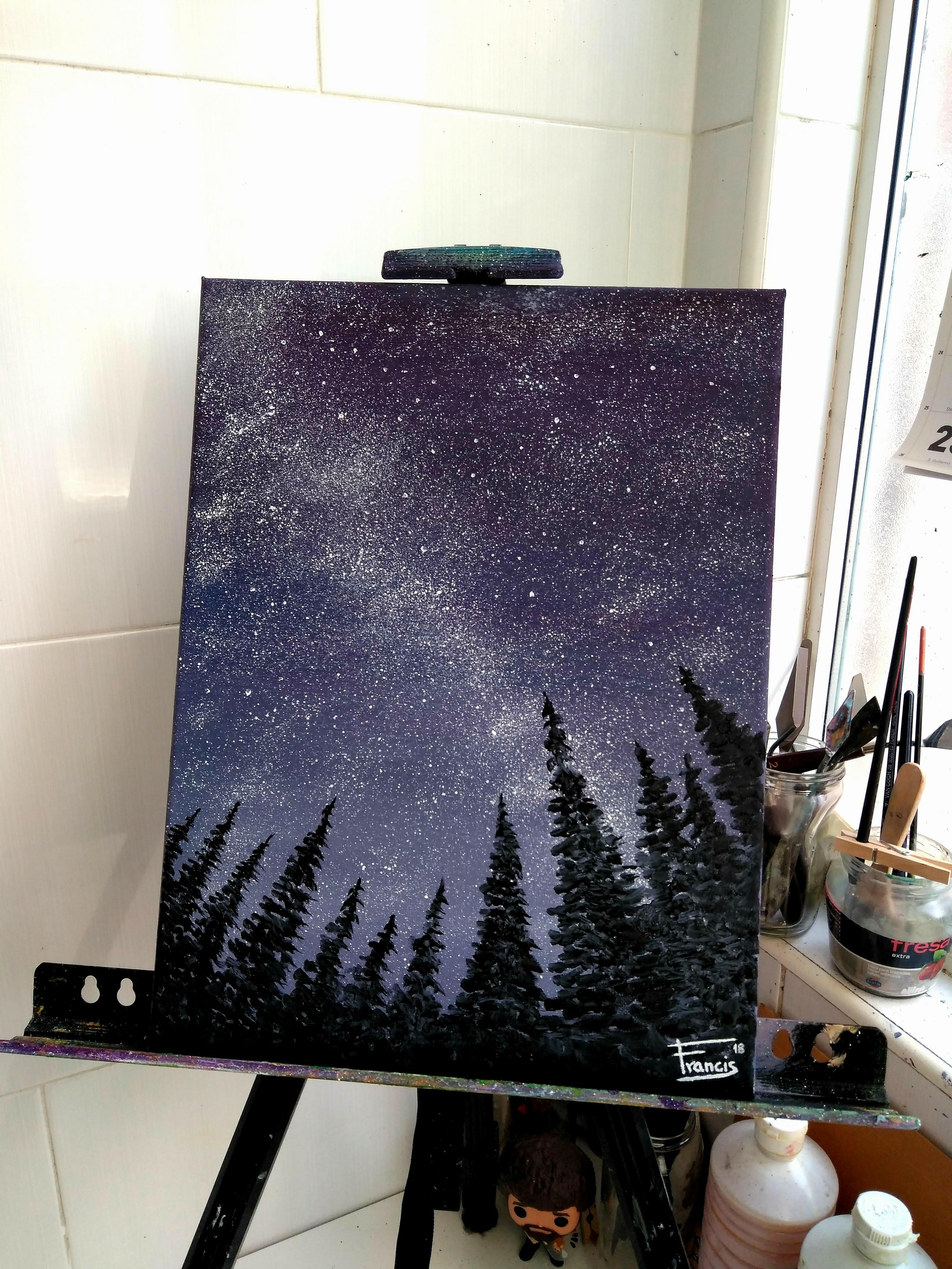 "Starry Night" oil painting by Francis. r/oilpainting