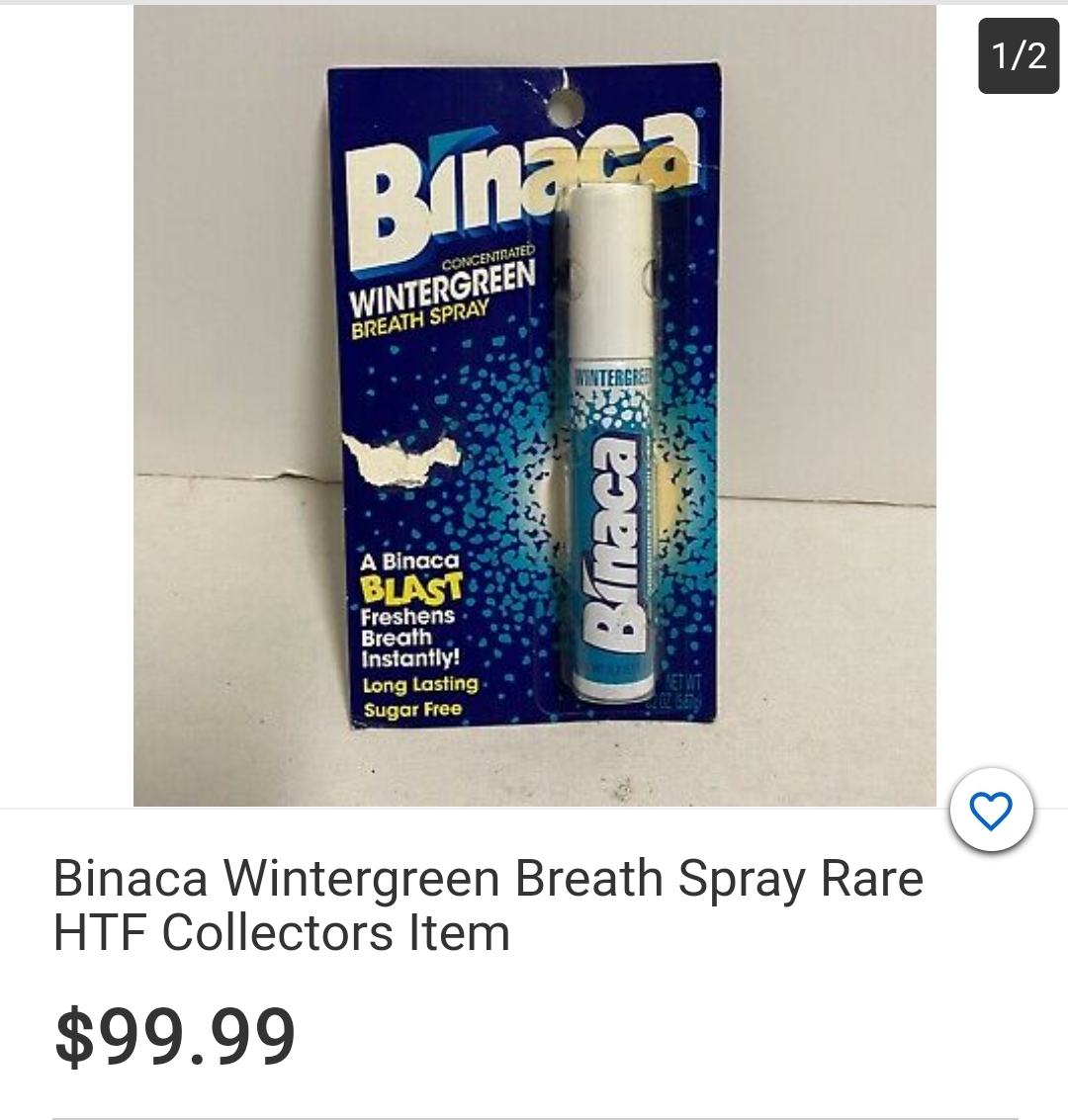 For only 99.99, you can own a bottle of Binaca circa 1990! r/GenX