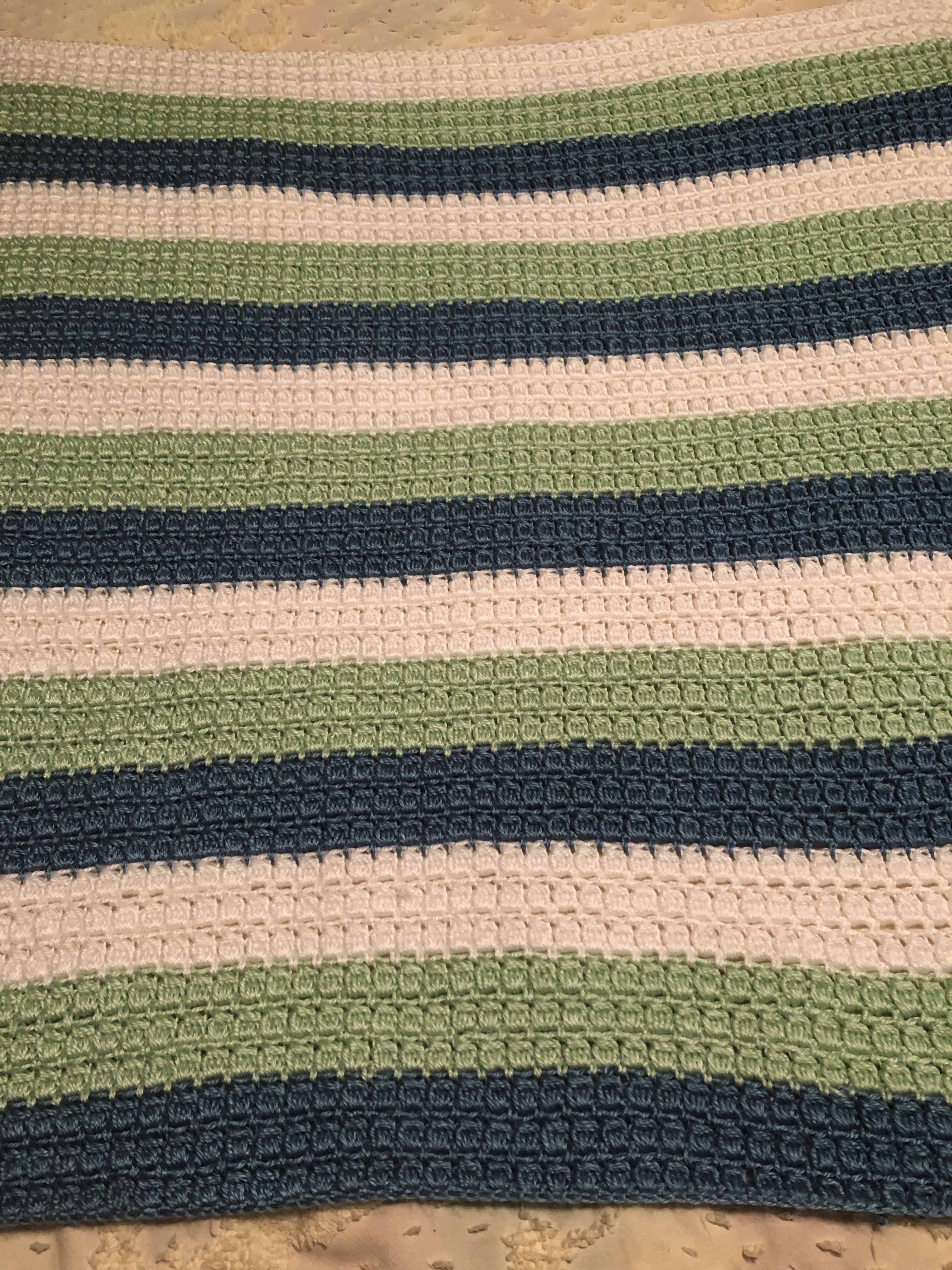 Cluster stitch baby blanket r/crochet