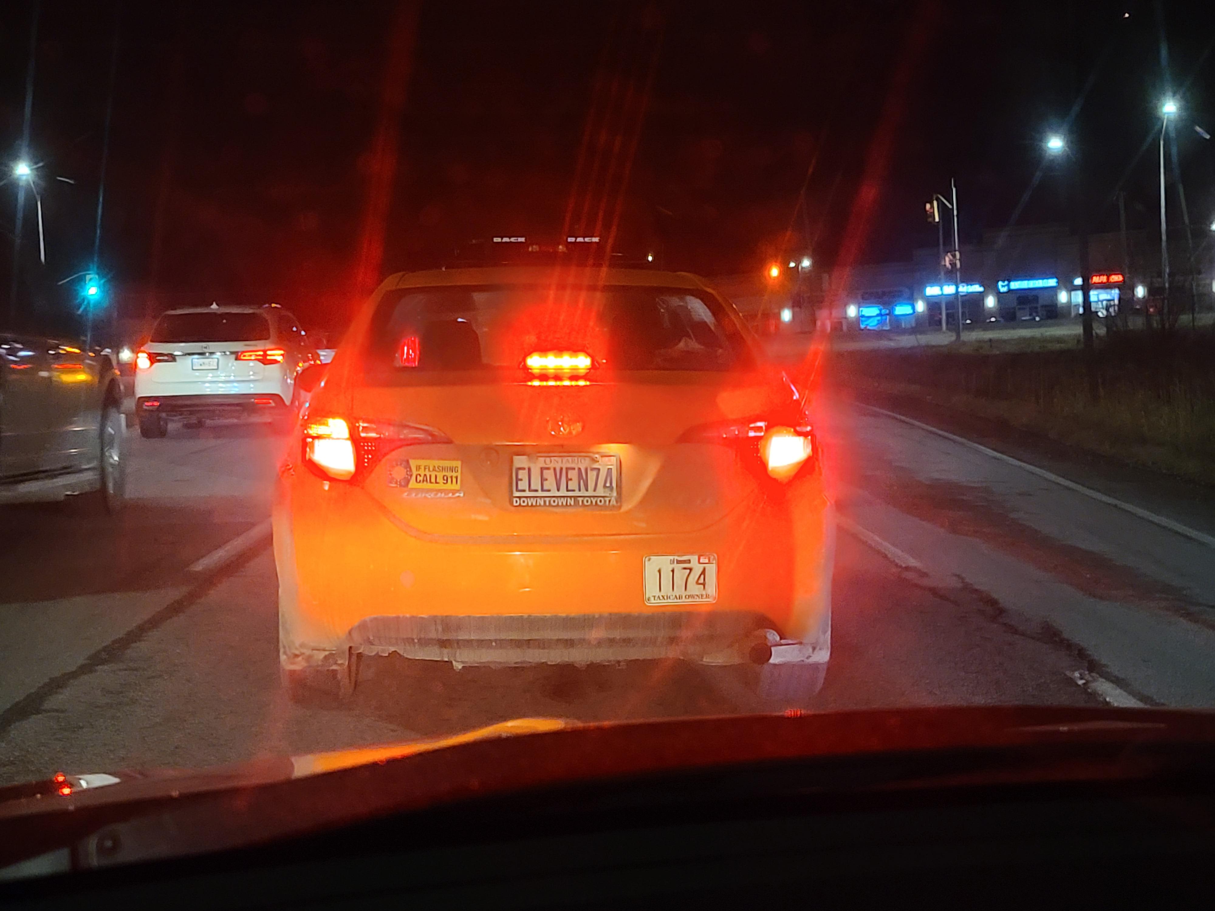 This aptly named taxi license plate r/mildlyinteresting