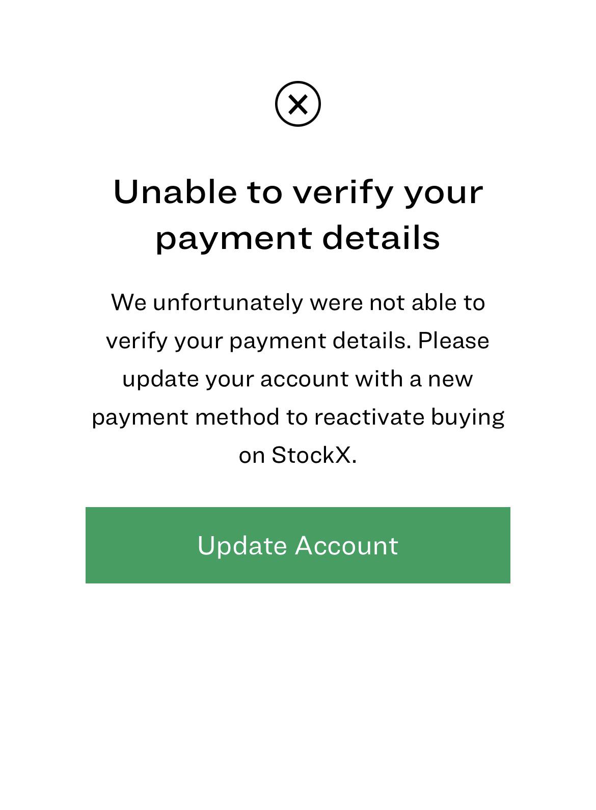 BEEN TRYING TO MAKE A PURCHASE AND THIS KEEPS POPPING UP , IM TIRED OF
