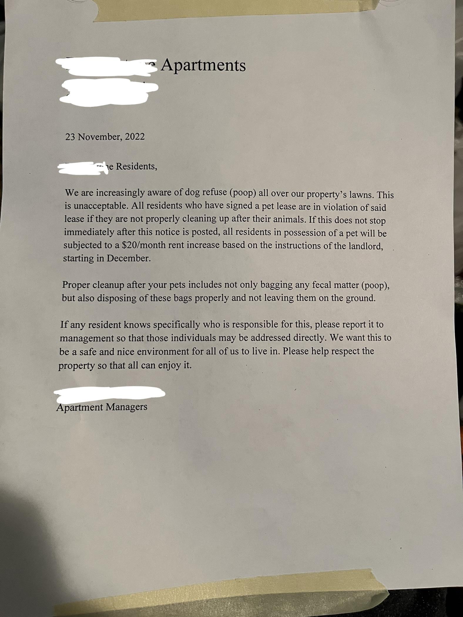 We’re just gonna go ahead raise your rent in the middle of your lease