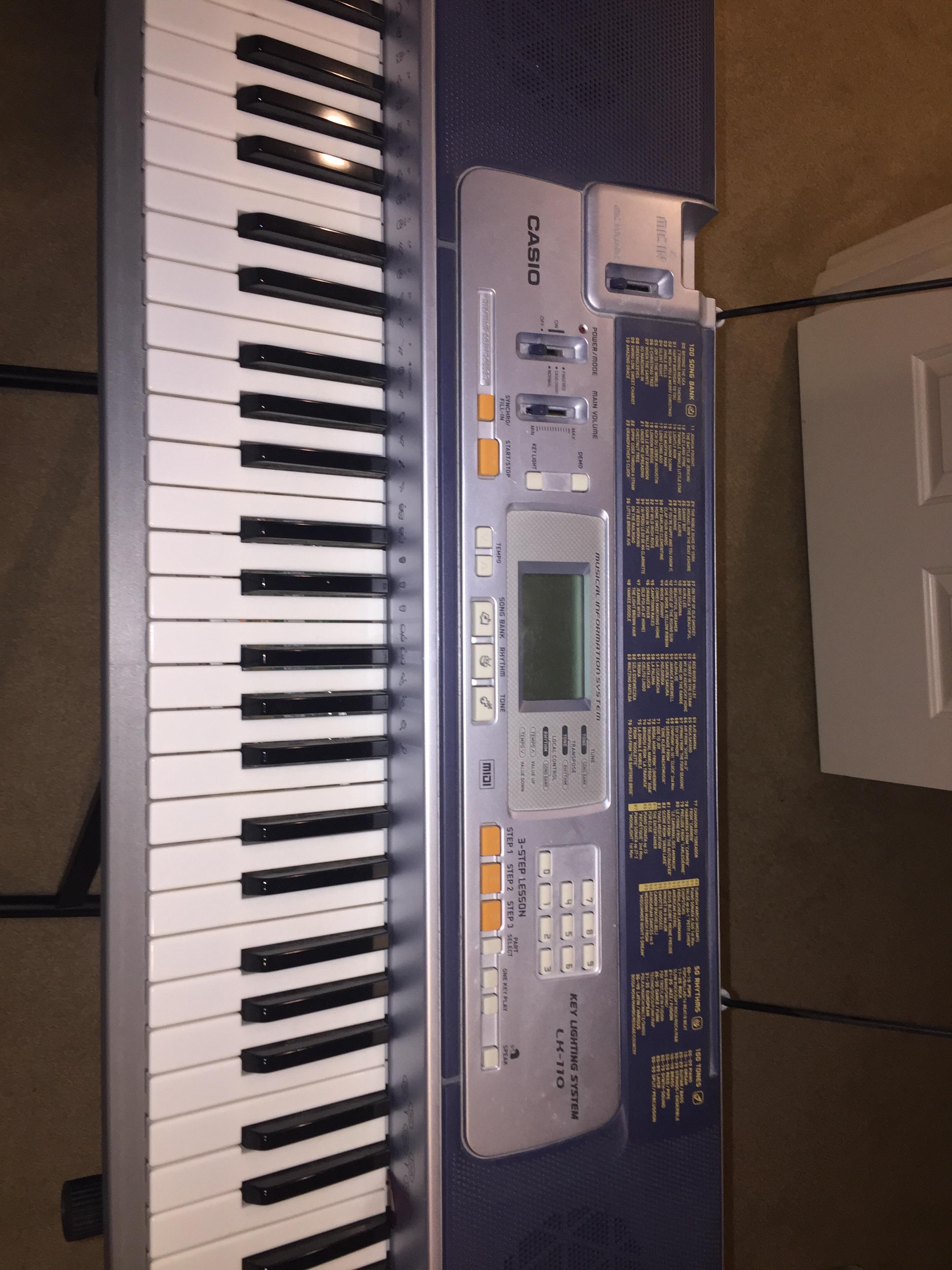 How much could I sell a Casio LK110 Keyboard for at a garage sale. Good condition with a