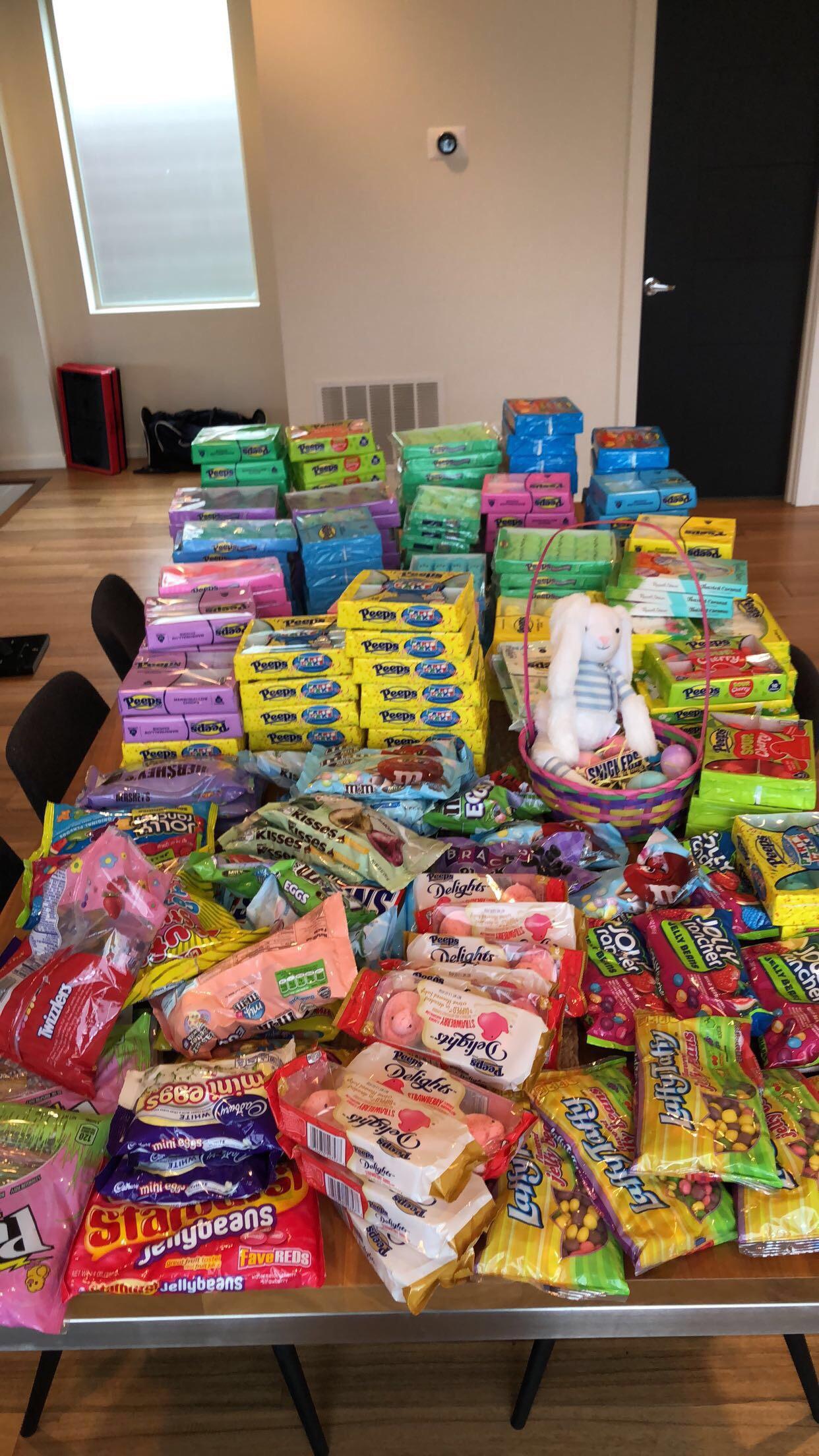 Late post but I spent 15 on sale Easter candy... this is what I got