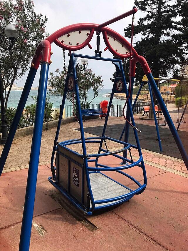 A swing set for people in wheelchairs r/MadeMeSmile