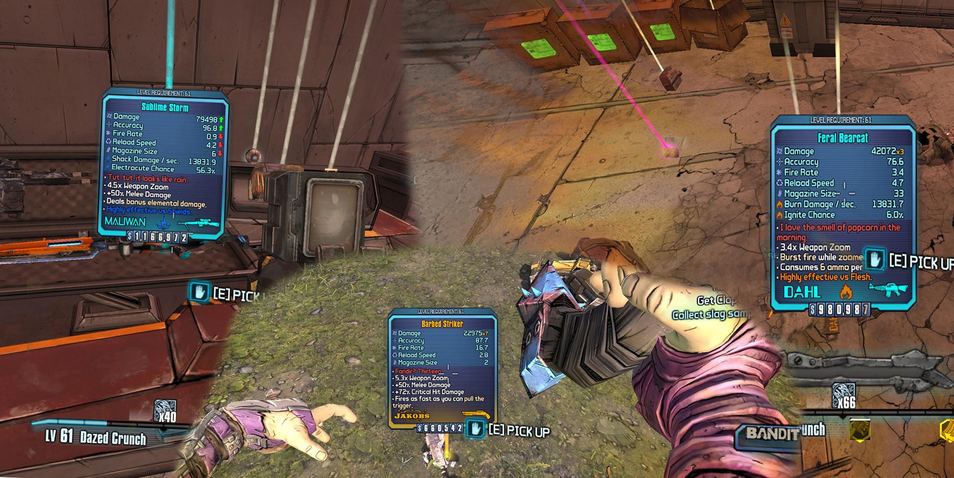 More loot drops from the farming r/Borderlands2