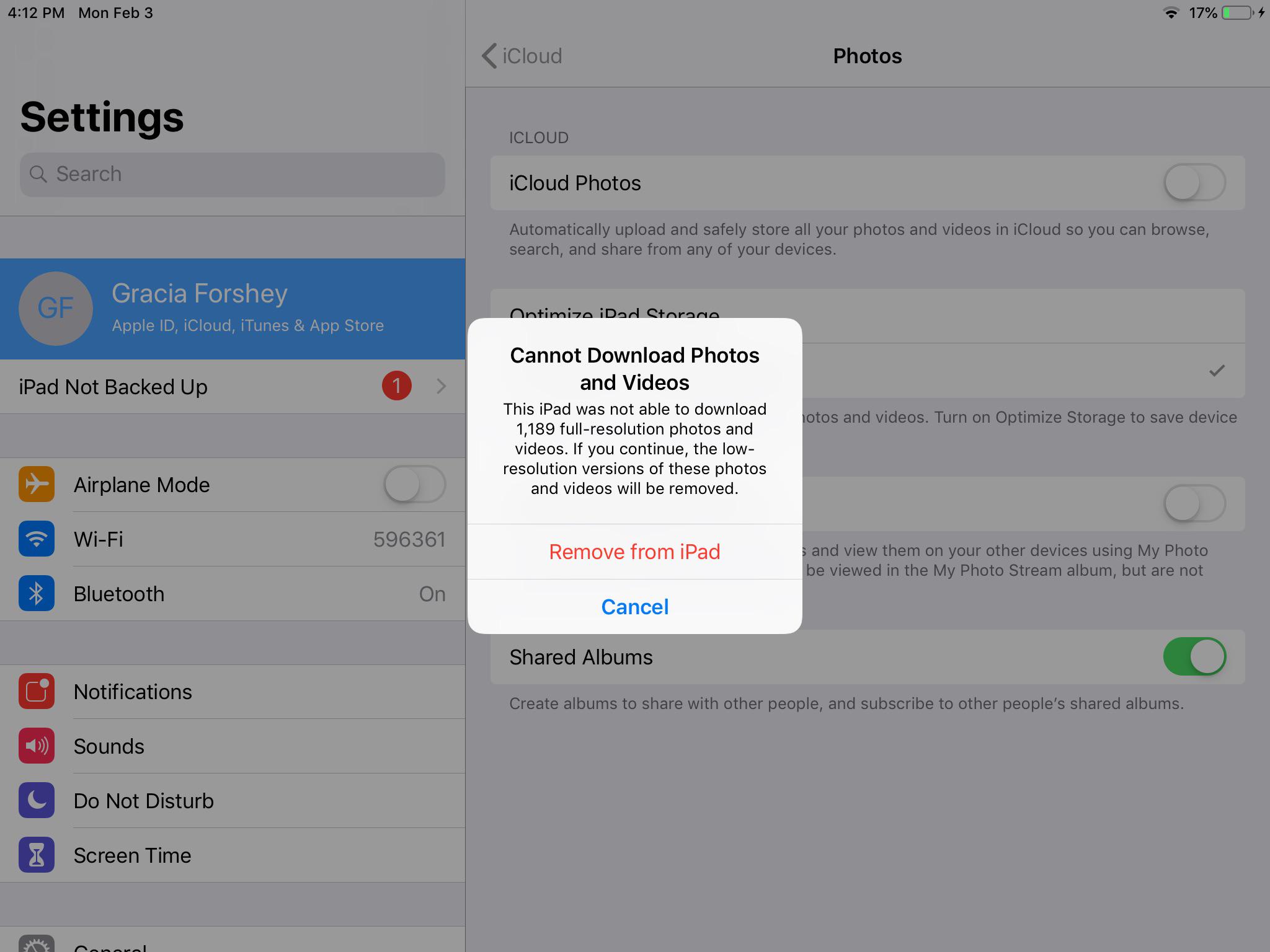 I want to not have this delete my photos I only want to get them out of