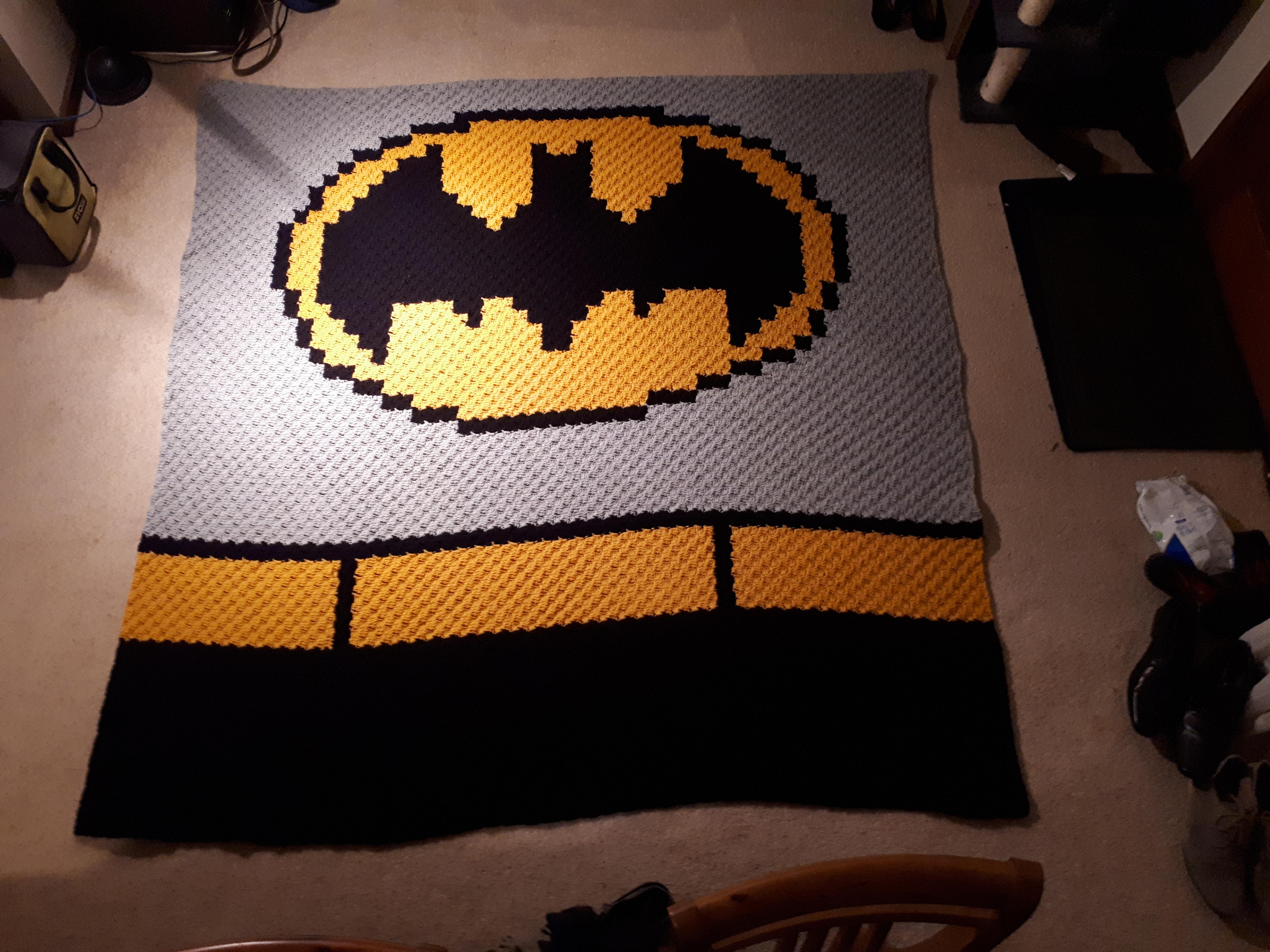 Just finished a C2C batman blanket for my brothers 21st! Giving it to