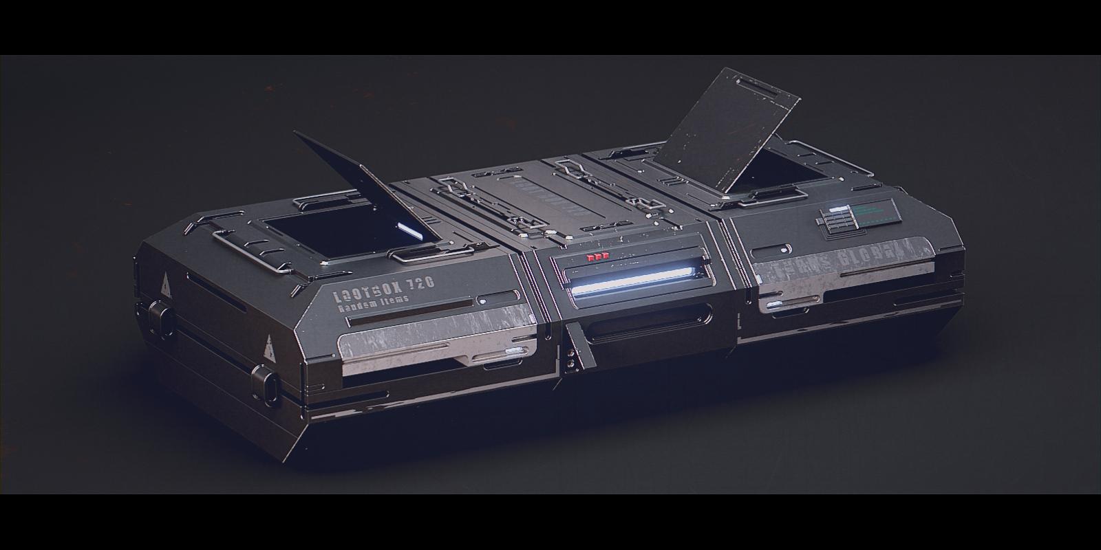 Loot Box 720. Random Items. Blender + Gimp. r/blender