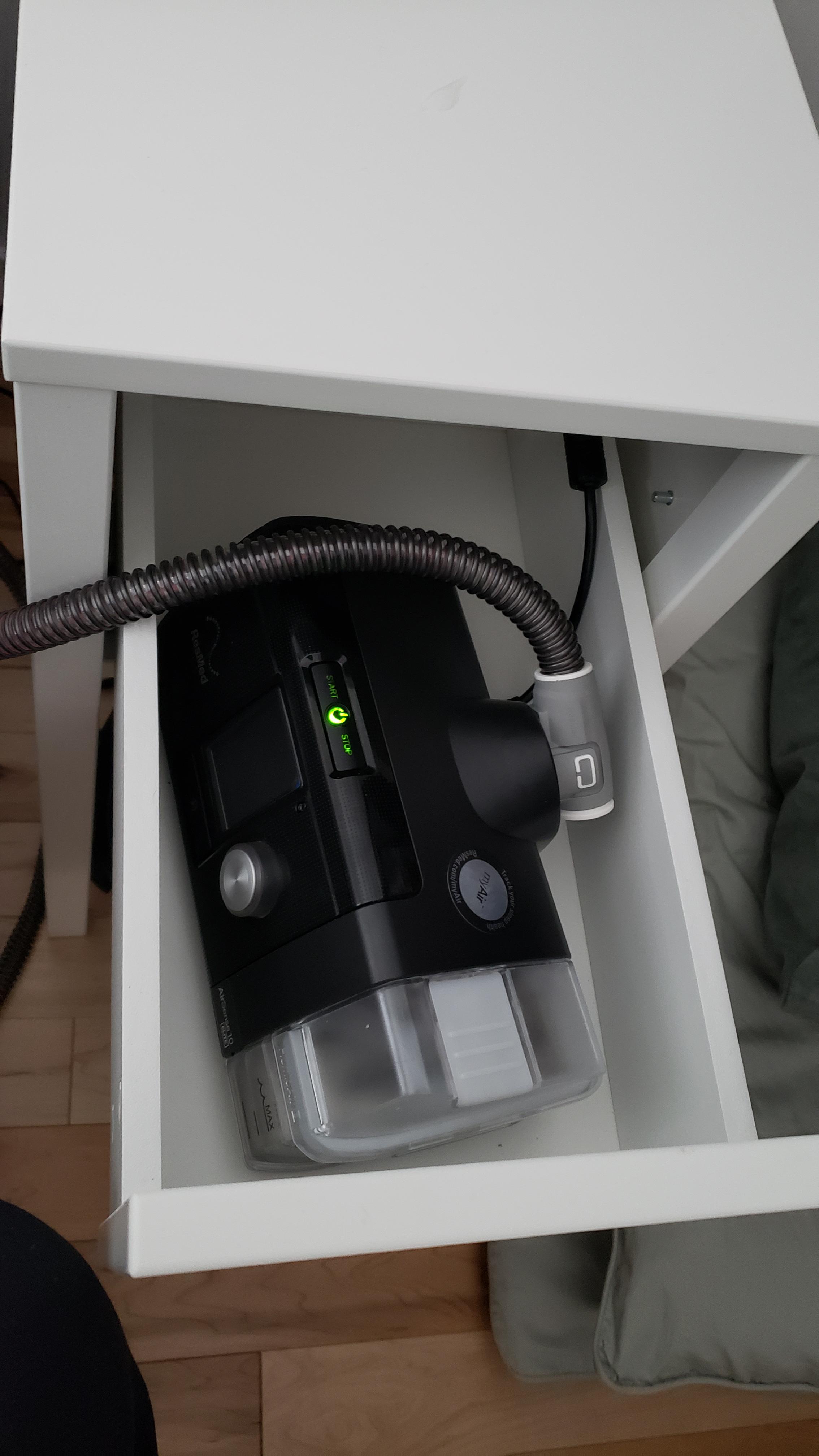 I keep my machine in nightstand during the day. Is it going to be an