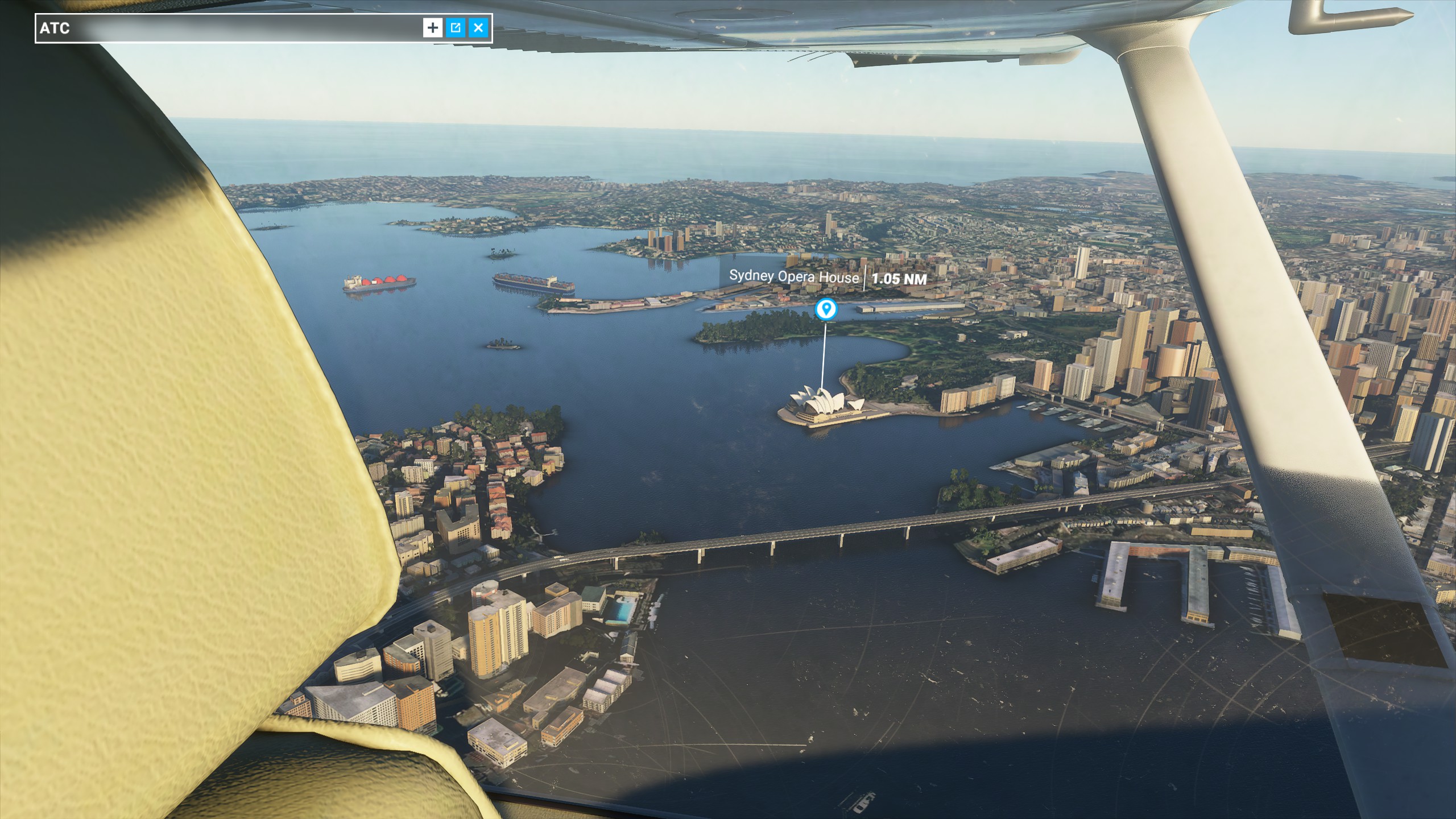 Microsoft Flight Simulator showing the Harbour Bridge in its full glory r/sydney