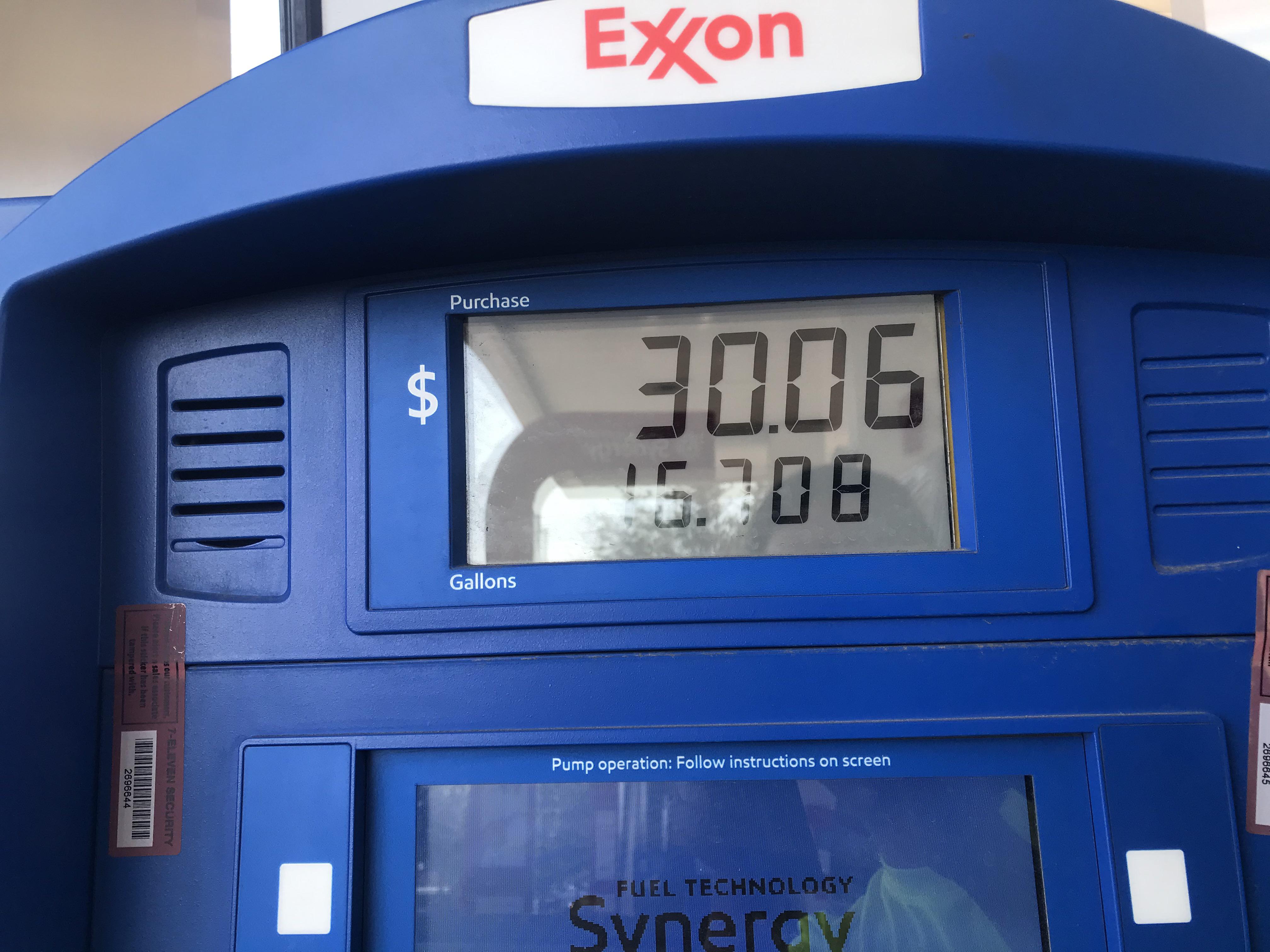 Just so happened that the gas pump charged me 30.06 , thought it would