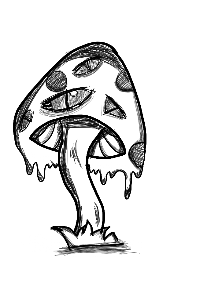 Weirdcore mushroom r/DigitalArt