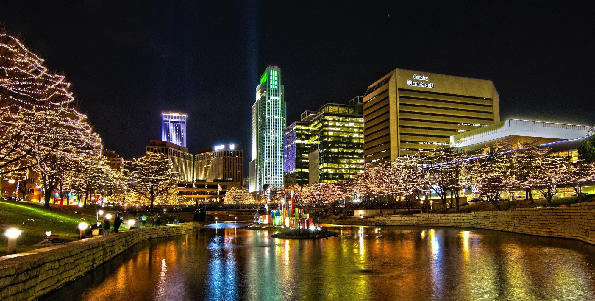 Downtown Omaha lights before the remodel. r/Omaha
