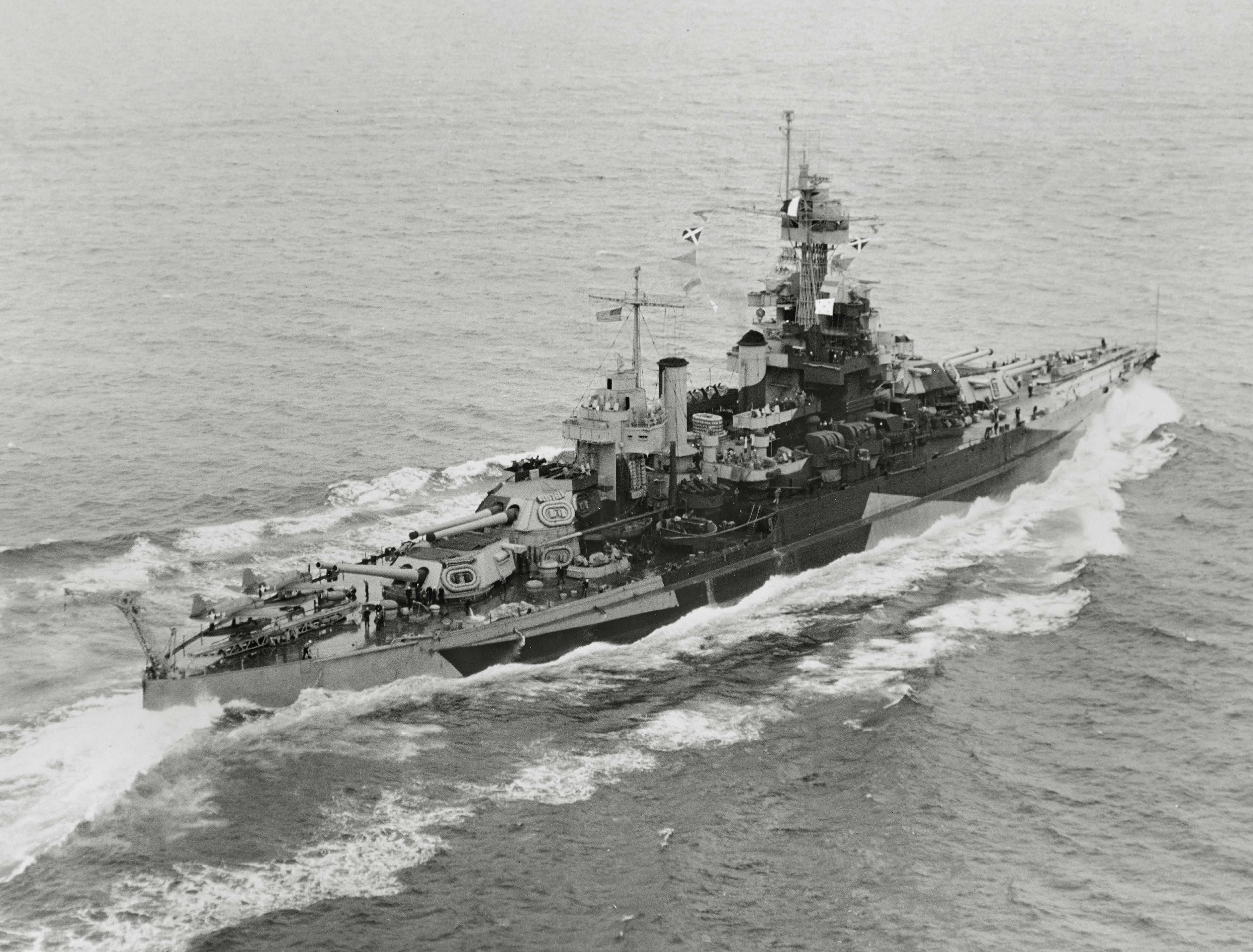 Coloradoclass battleship USS Maryland (BB46) running postoverhaul