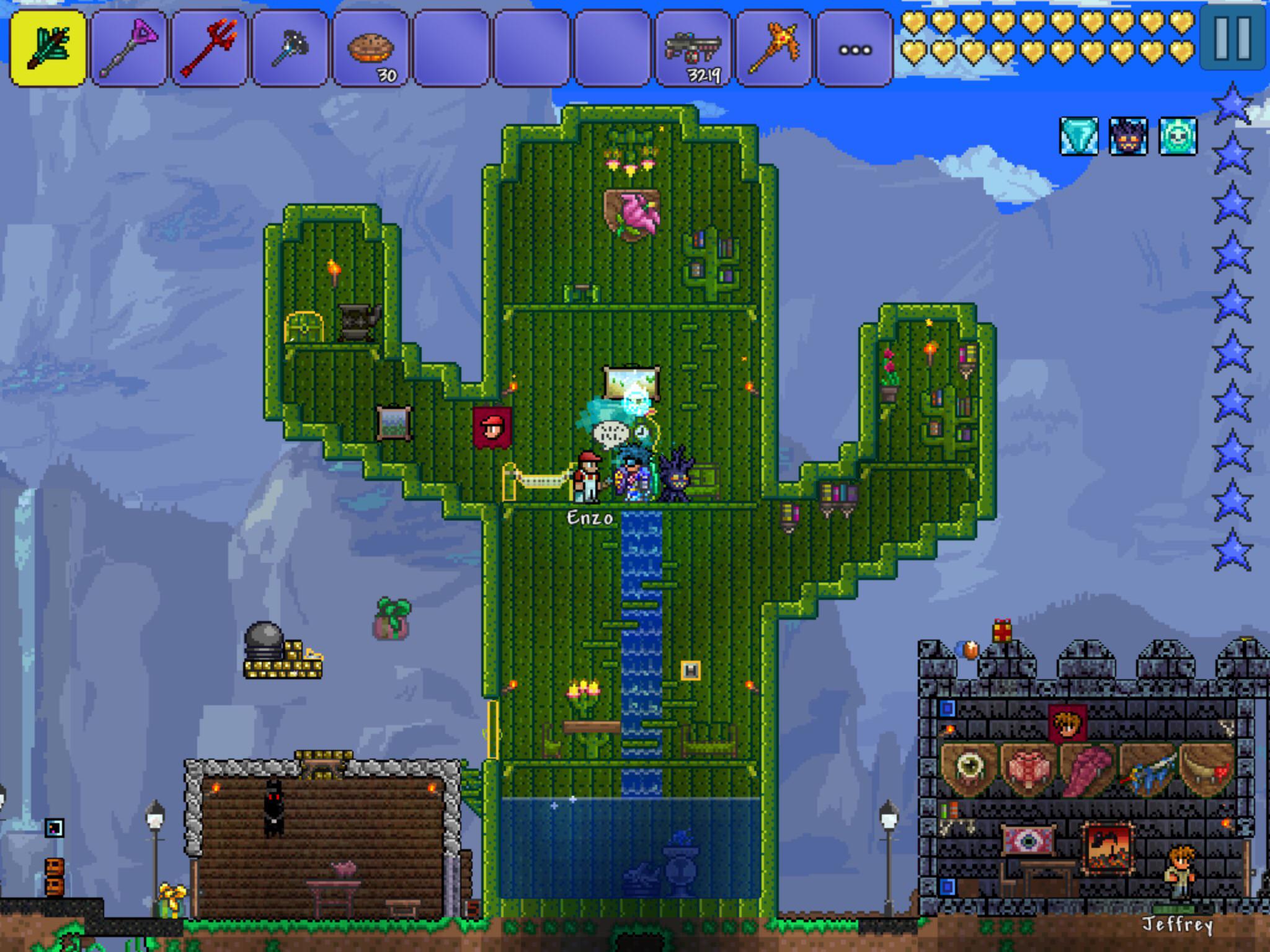 This is from the old days of terraria but do y’all like my cactus house